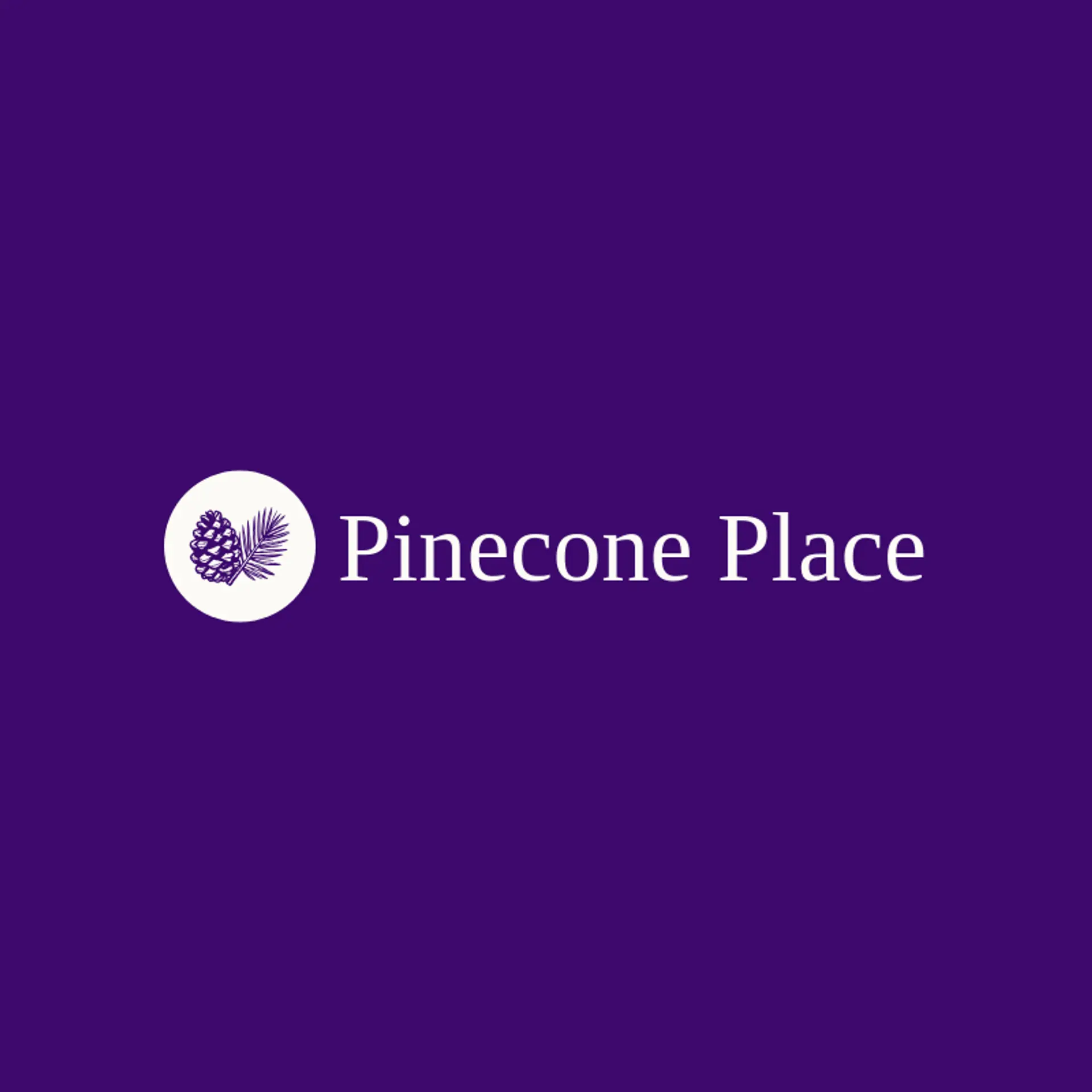 Pinecone Place logo for gardening