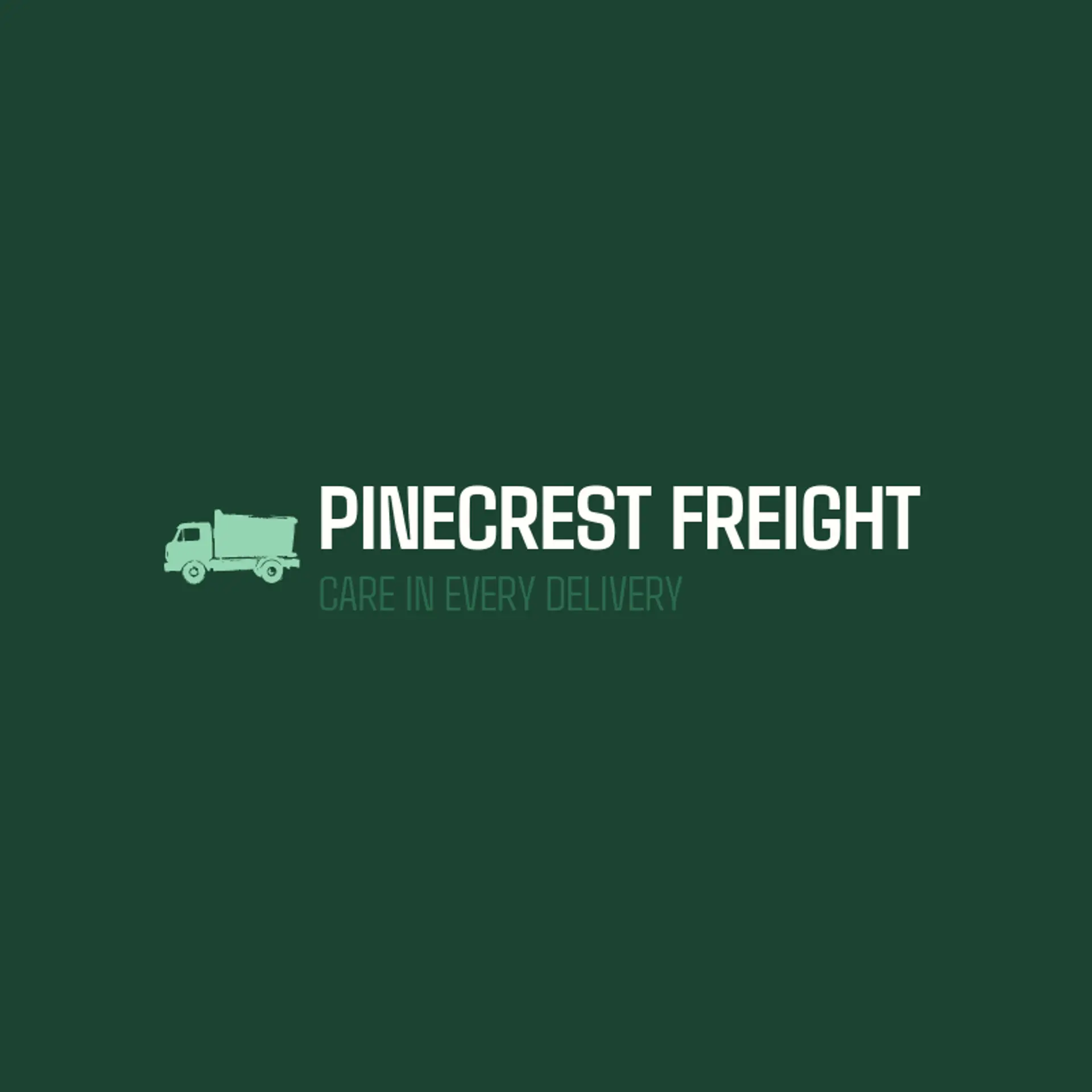 Pinecrest Freight logo for truck
