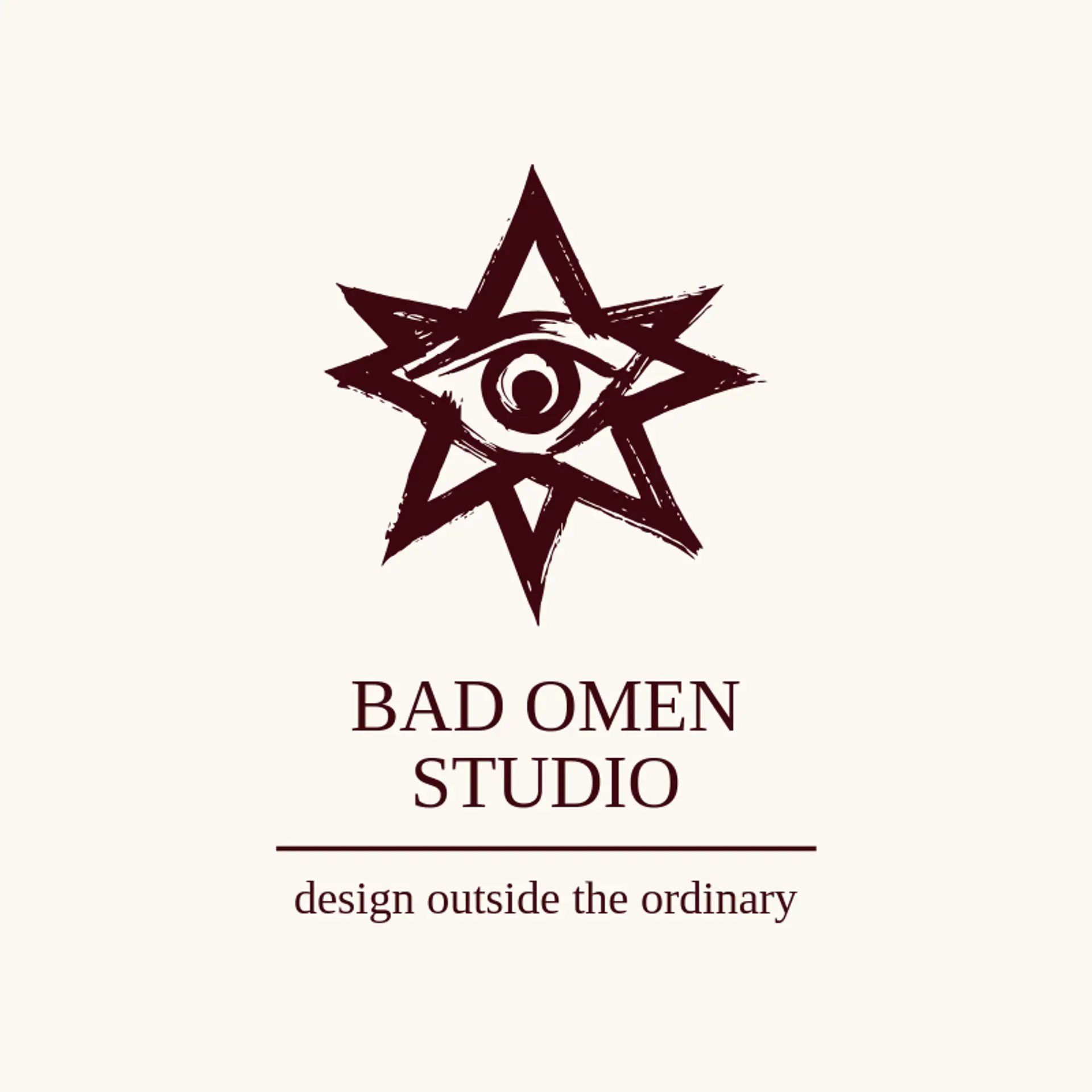 Bad Omen Studio logo for evil
