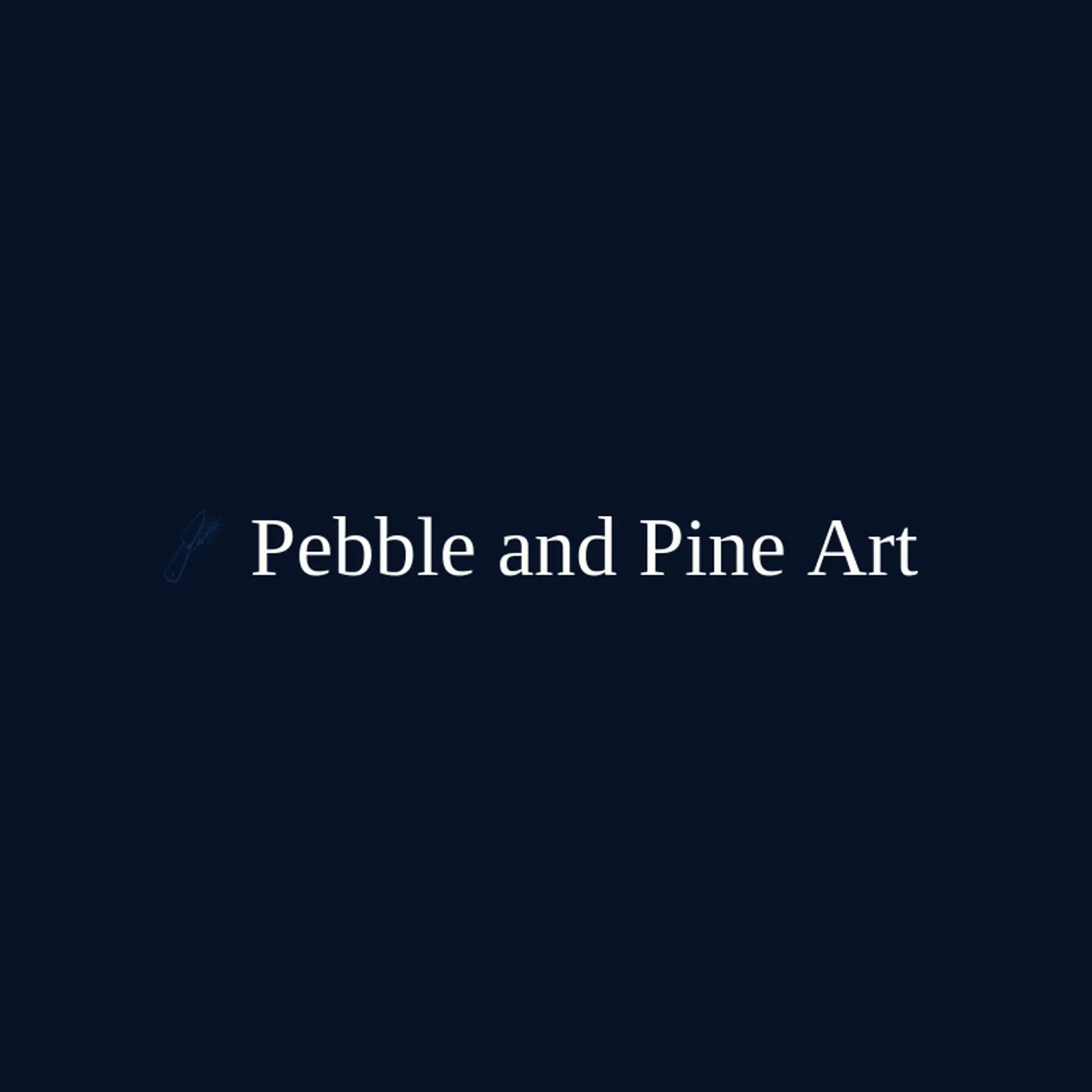 Pebble and Pine Art logo for artistic