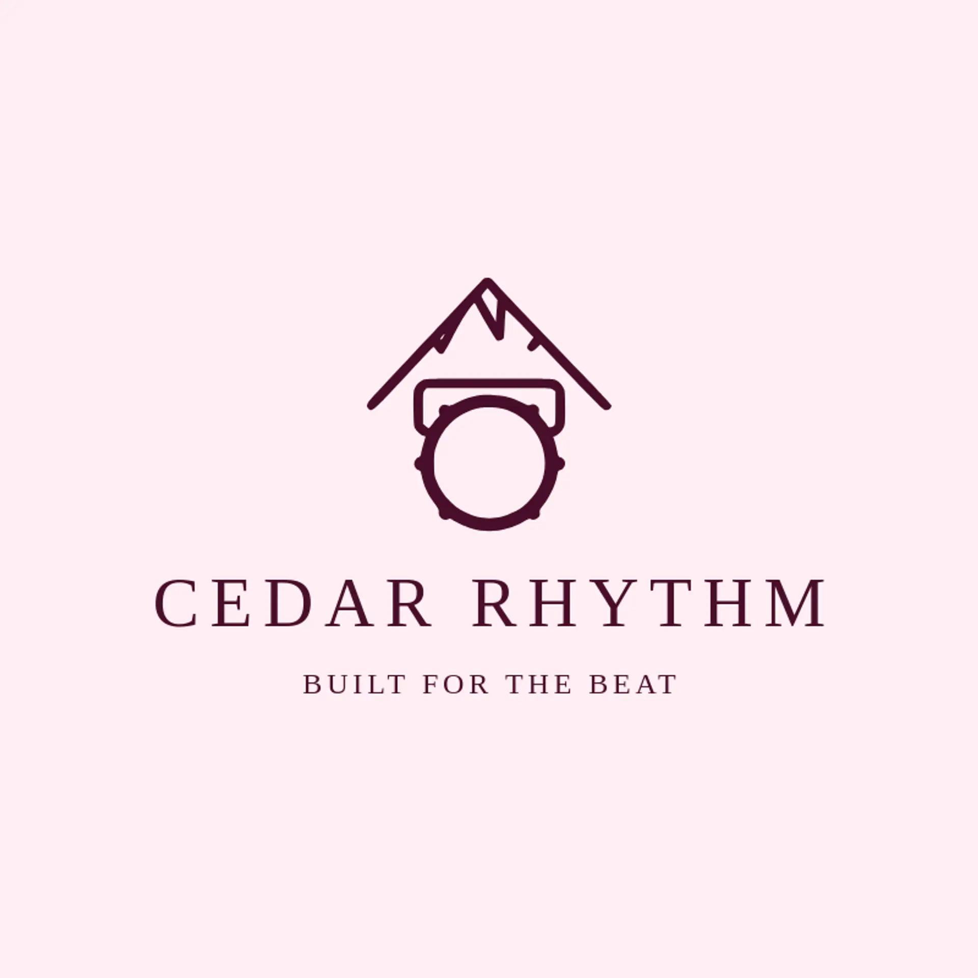Cedar Rhythm logo for drum