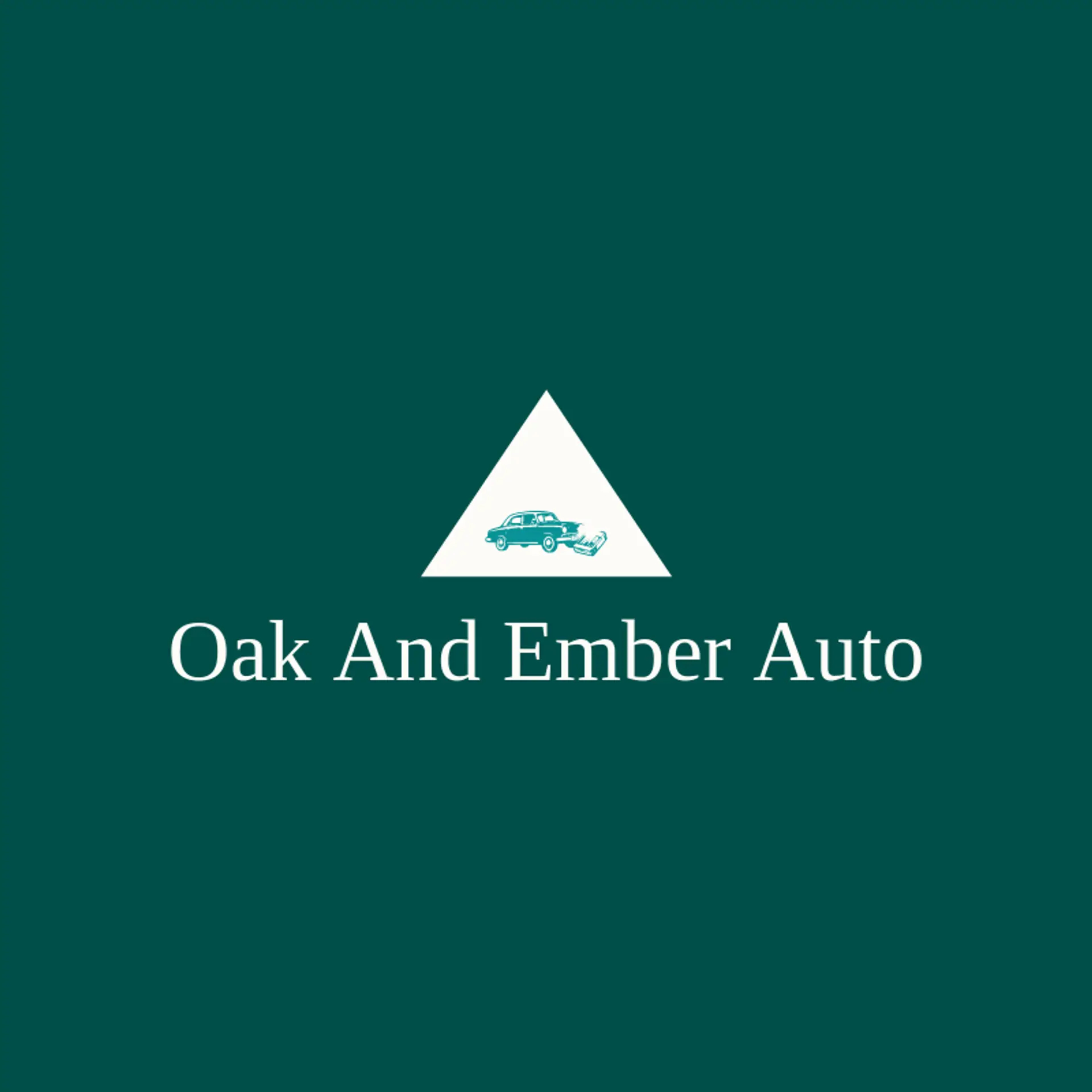Oak and Ember Auto logo for car dealer