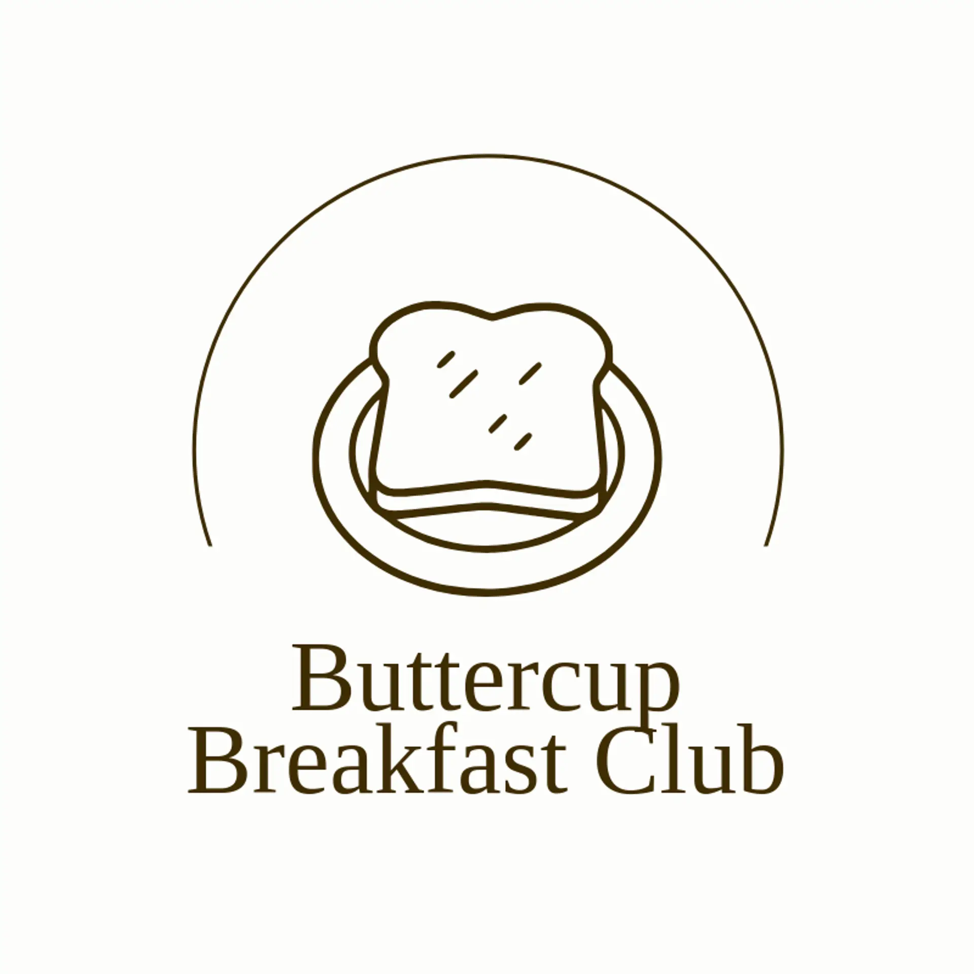 Buttercup Breakfast Club logo for toast