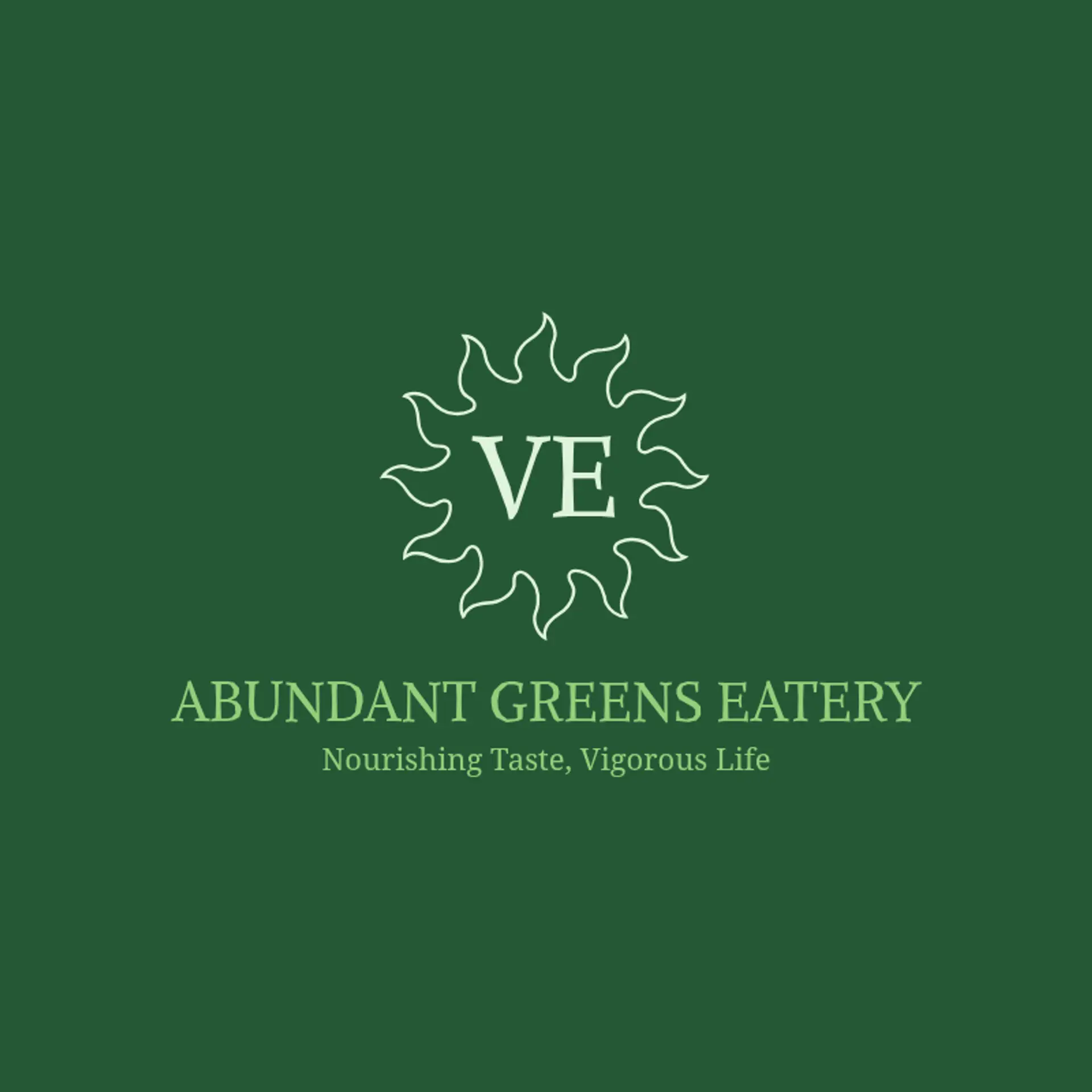 Vibrant Greens logo for healthy restaurant