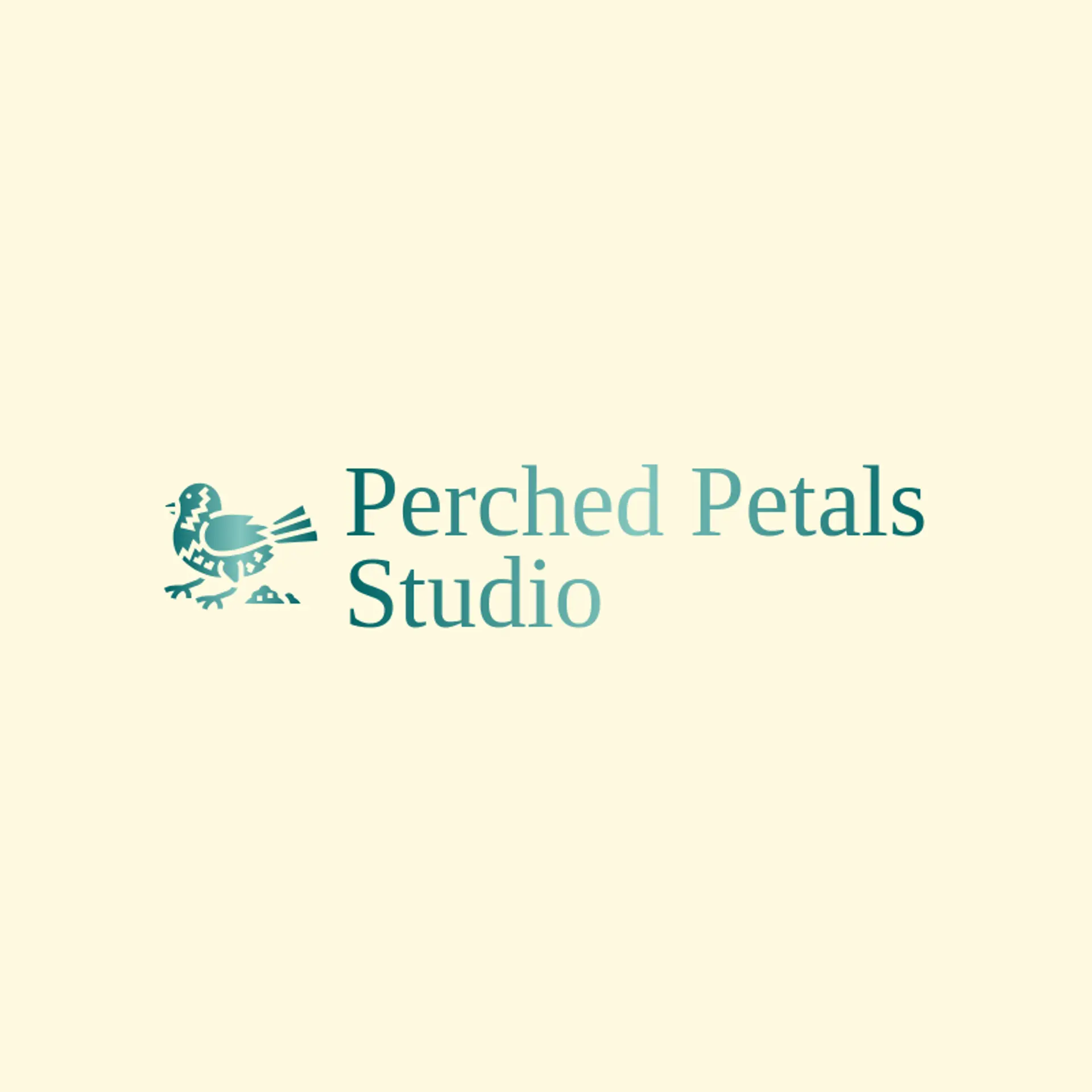 Perched Petals Studio logo for robin