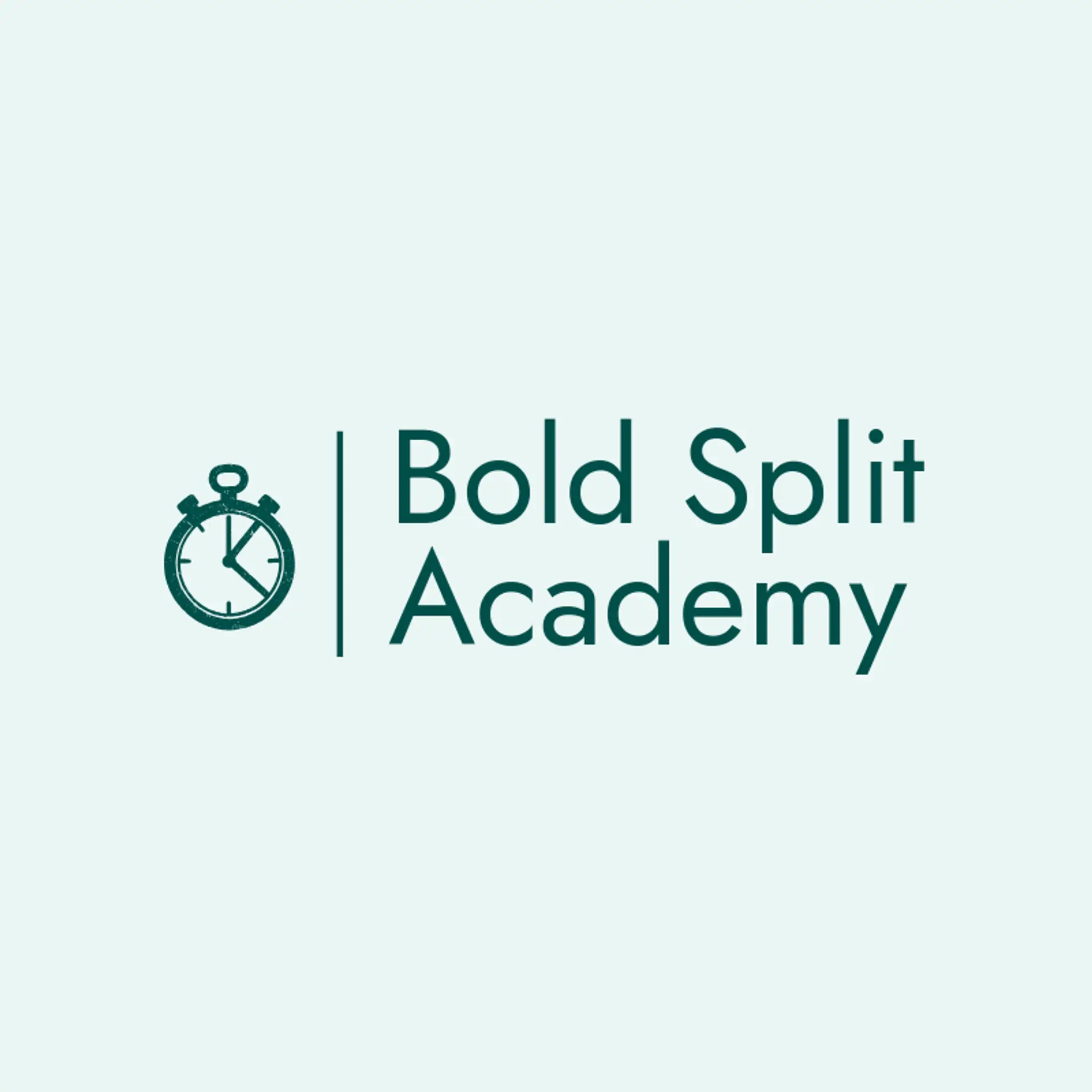 Bold Split Academy logo for track and field