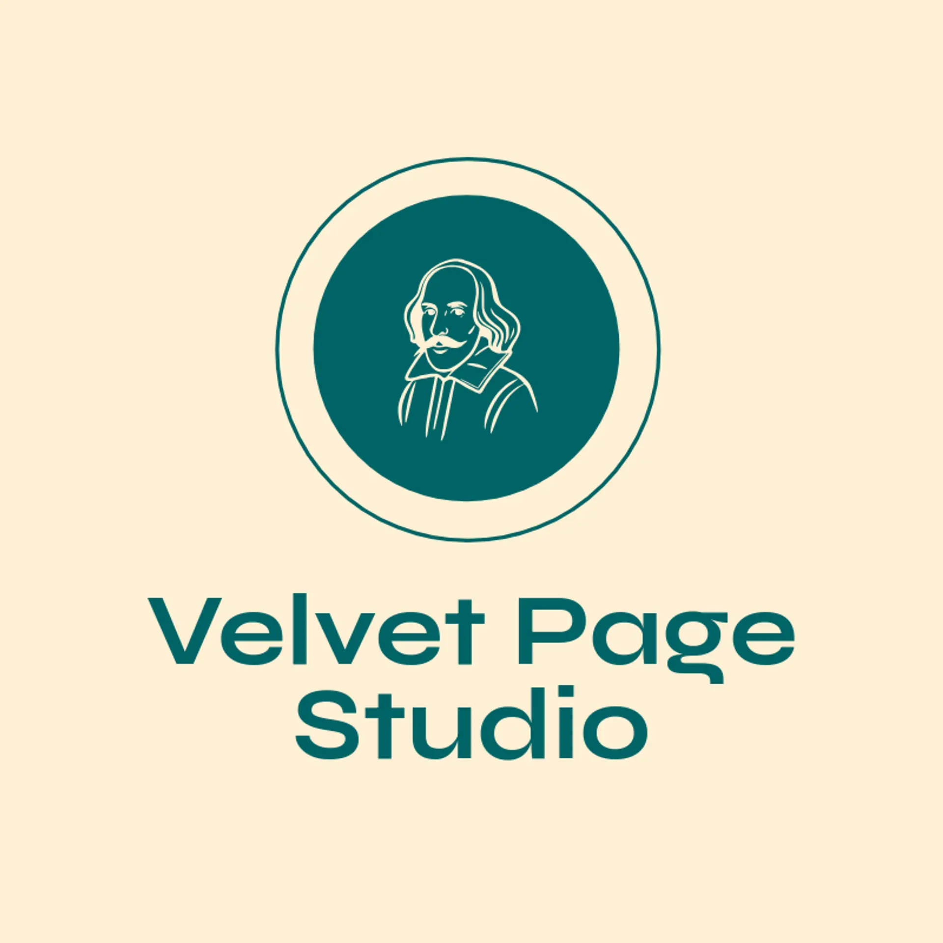 Velvet Page Studio logo for playwright