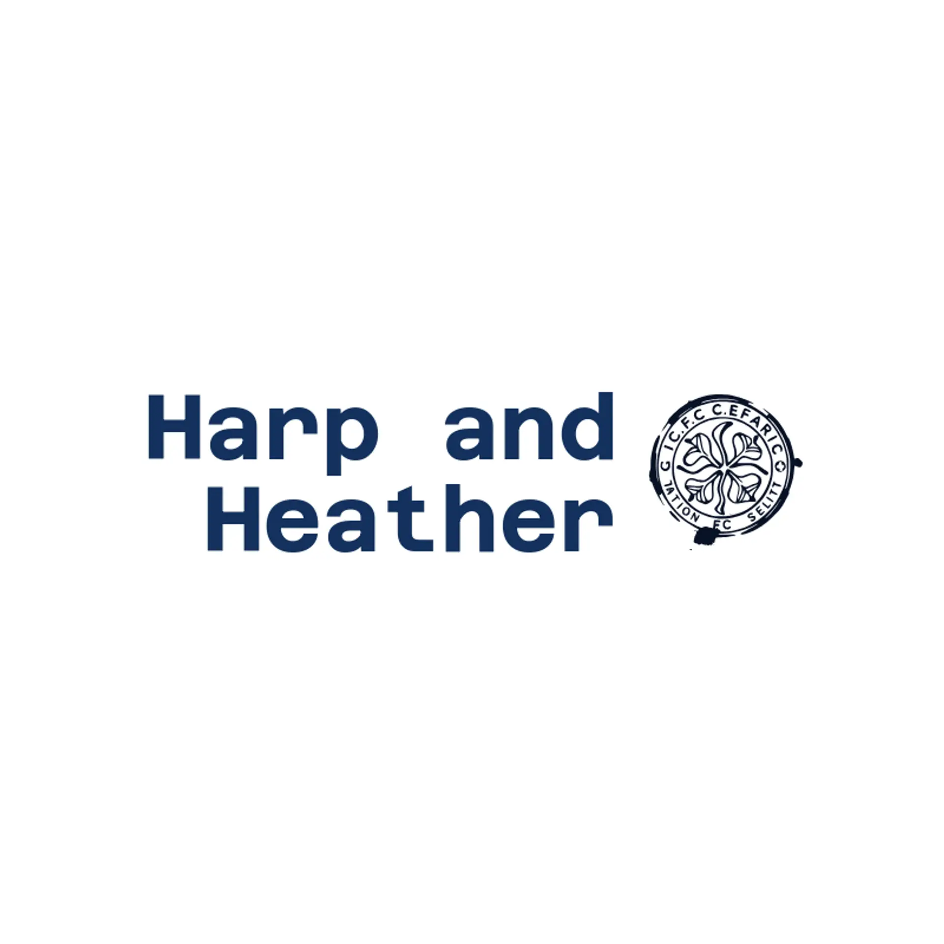 Harp and Heather logo for celtic