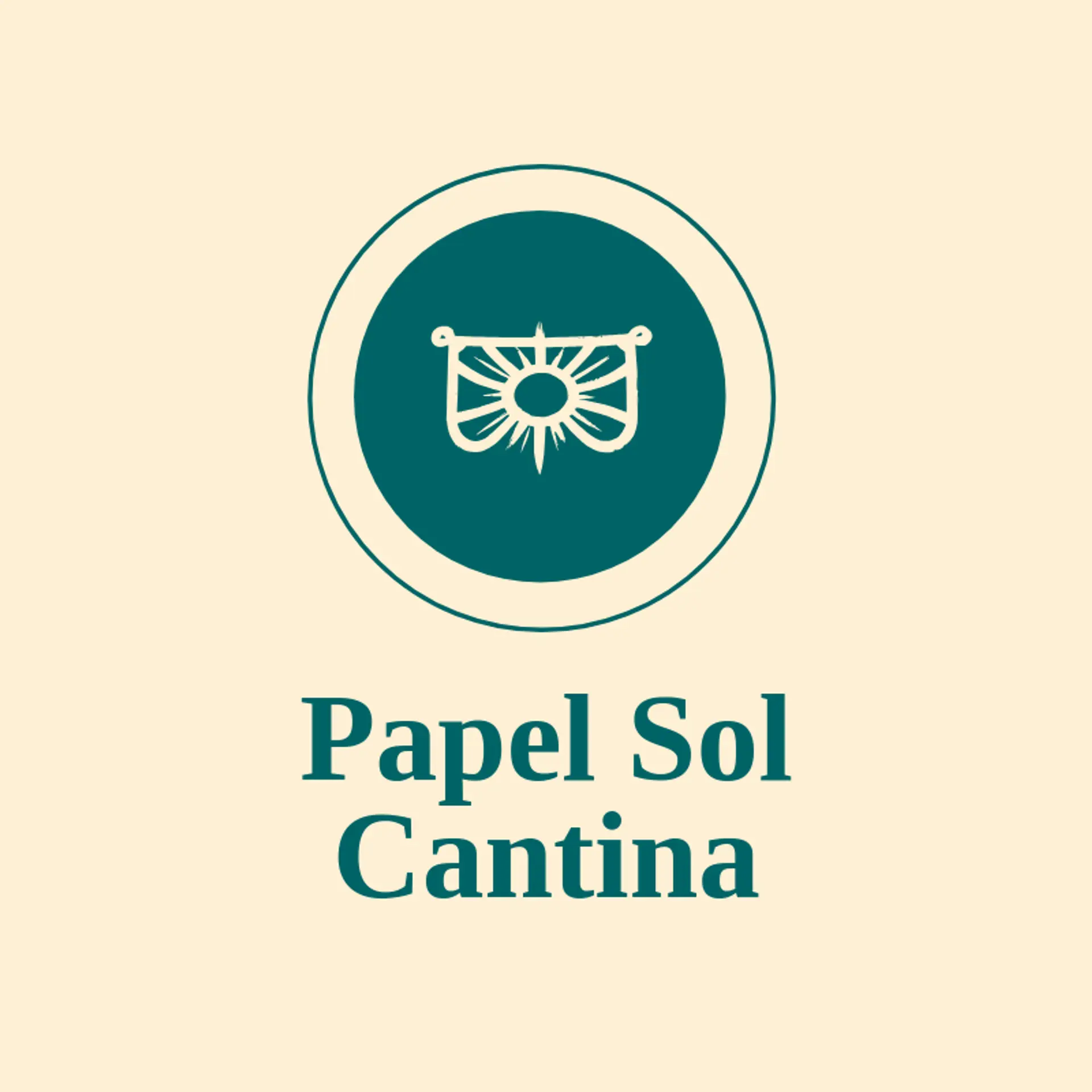 Papel Sol Cantina logo for mexican restaurant