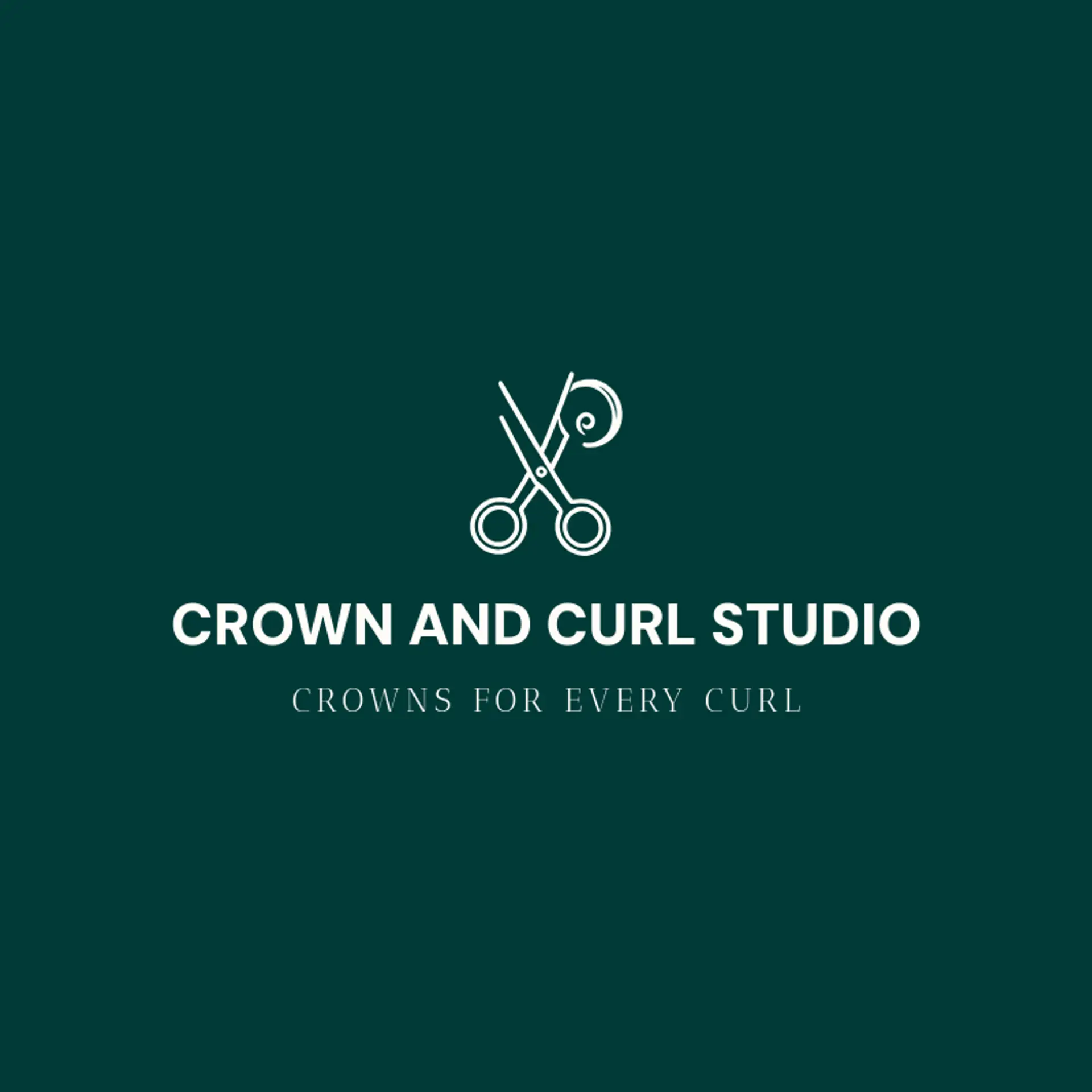 Crown and Curl Studio logo for hair stylist