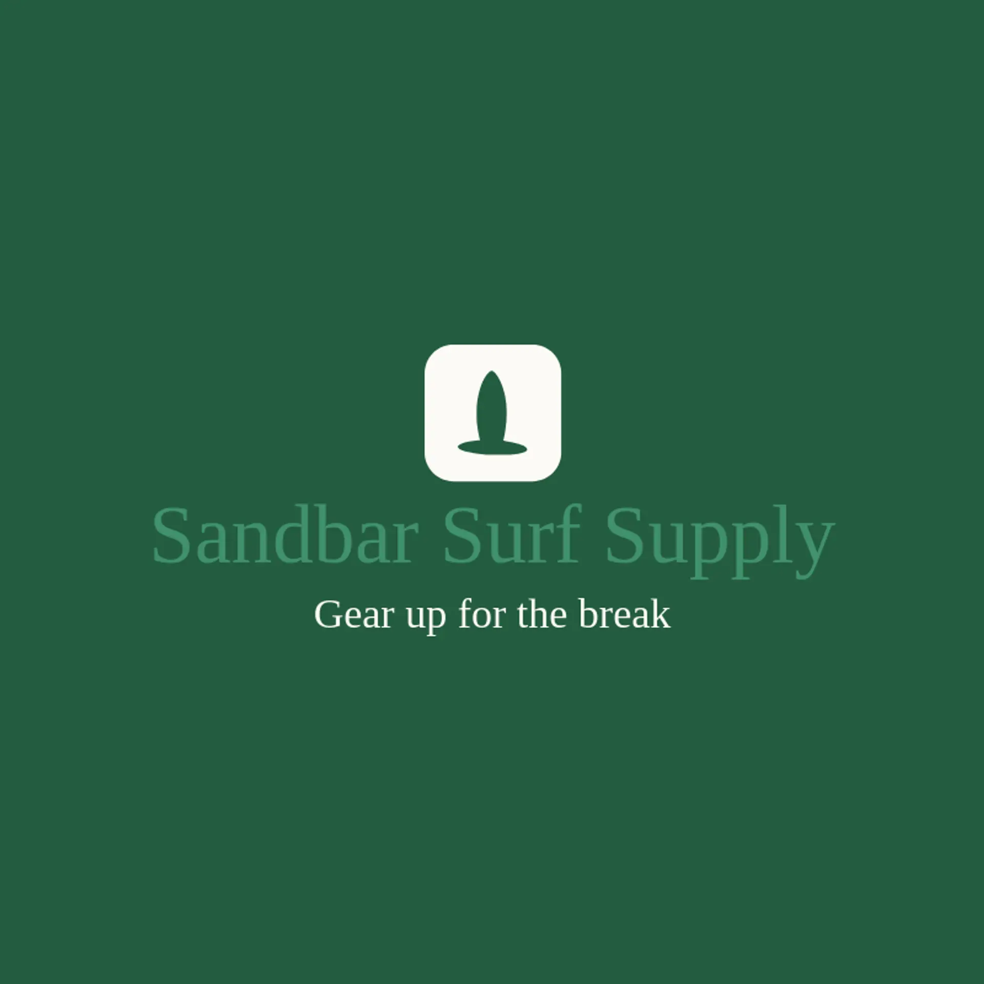 Sandbar Surf Supply logo for surfboard