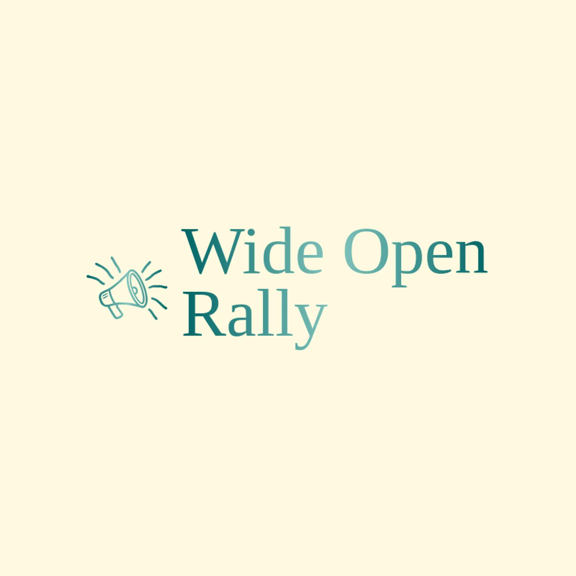 Wide Open Rally logo for megaphone