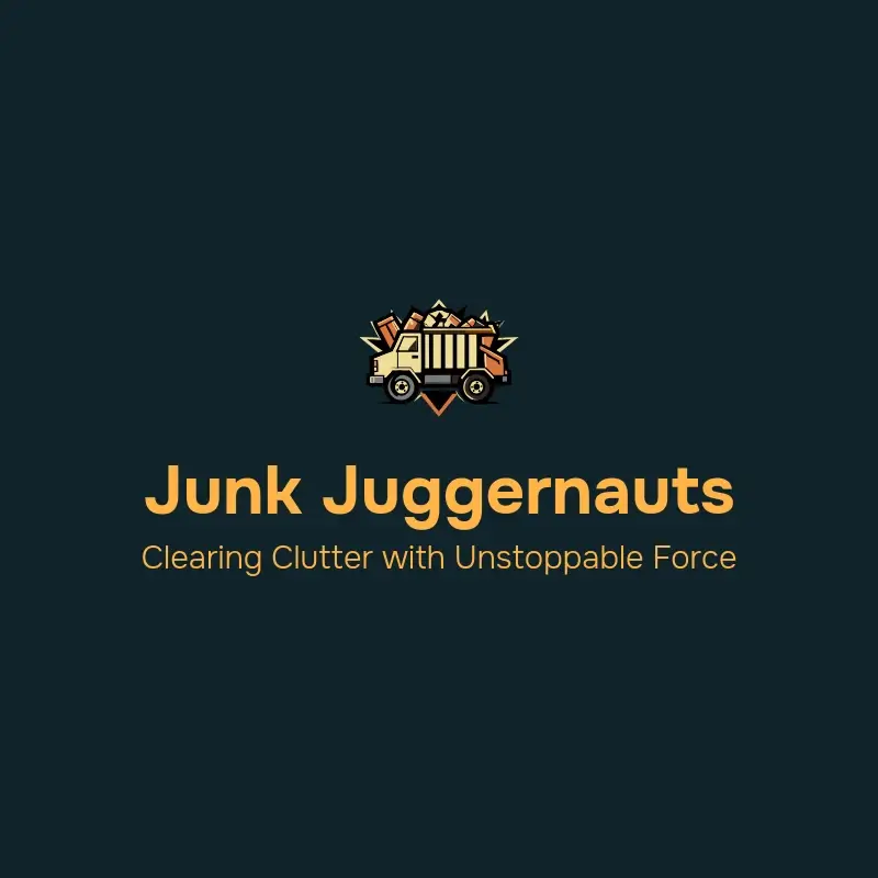 The junk removal name Junk Juggernauts as a branded logo with a color icon
