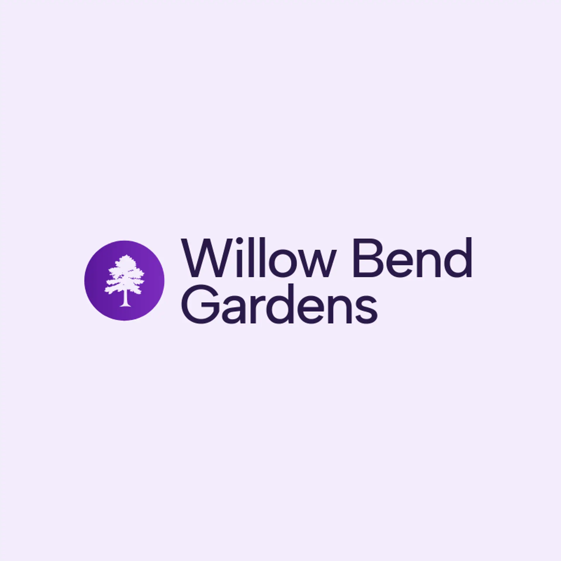 Willow Bend Gardens logo for evergreen