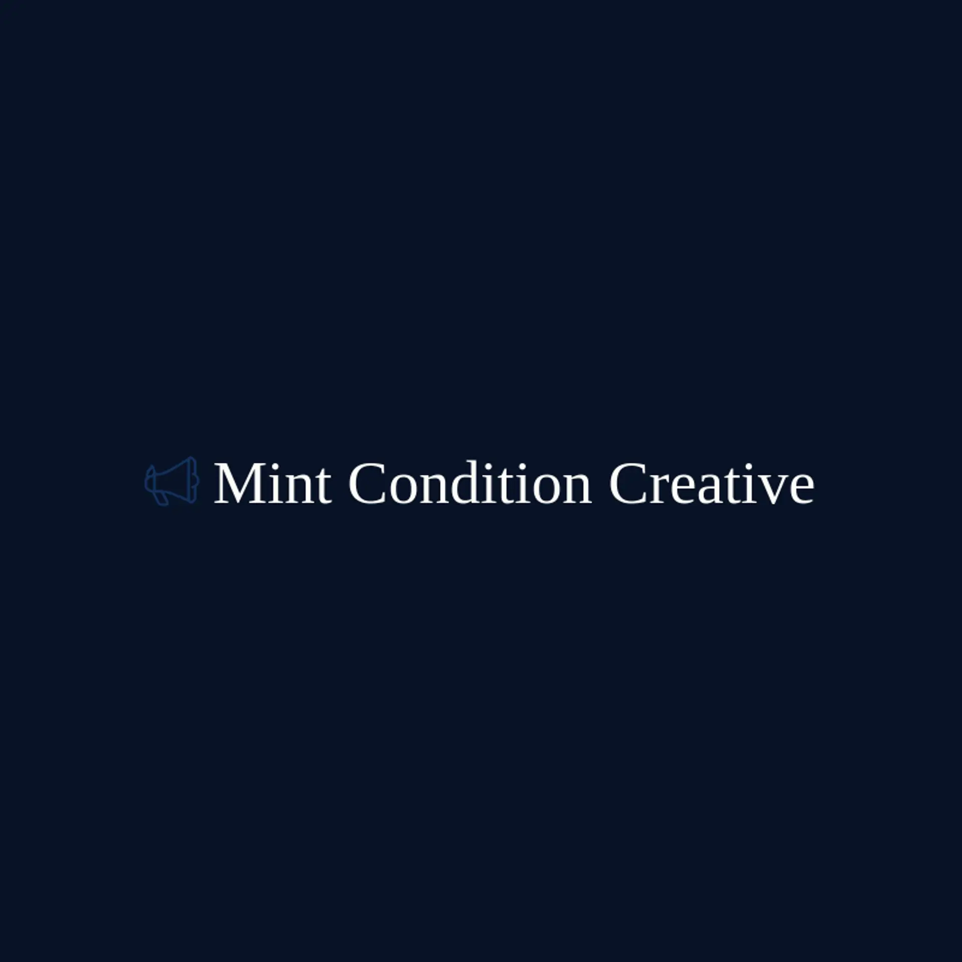 Mint Condition Creative logo for advertisement