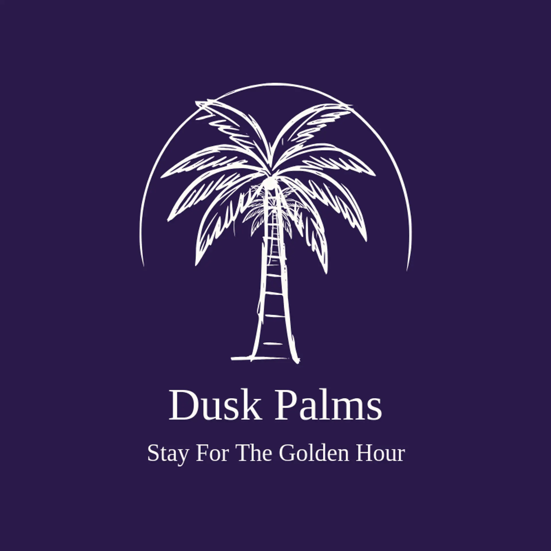 Dusk Palms logo for palm tree