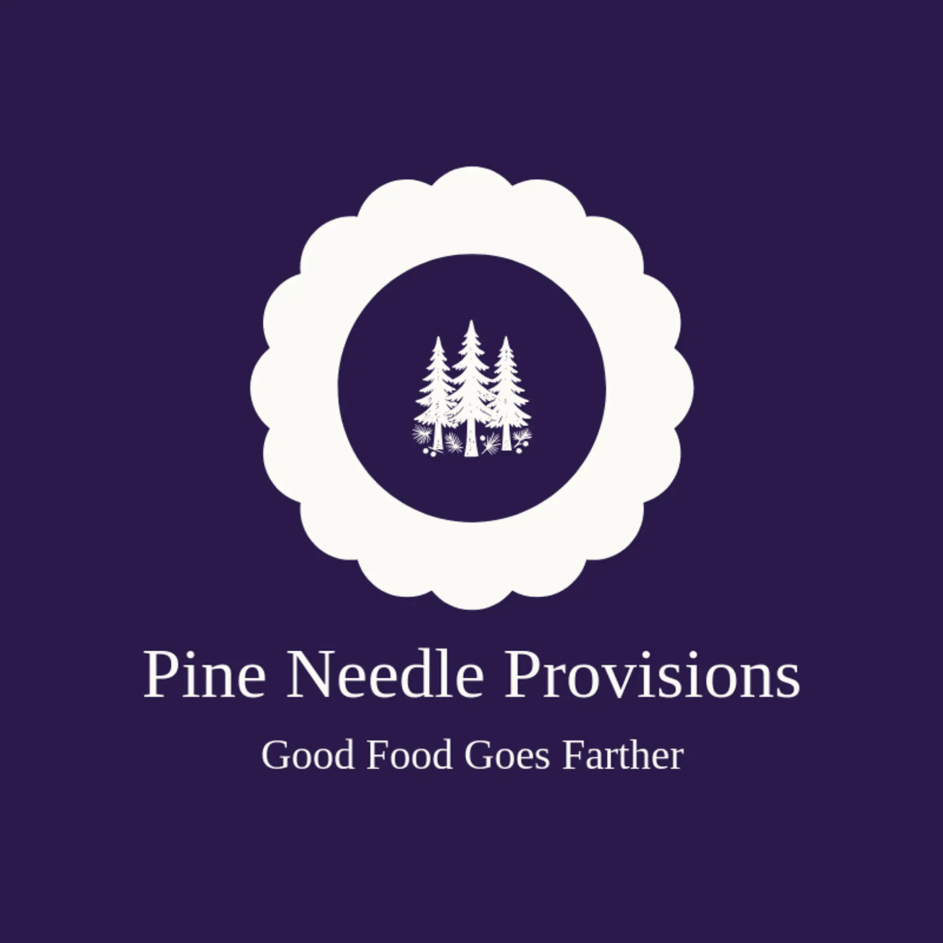 Pine Needle Provisions logo for forest