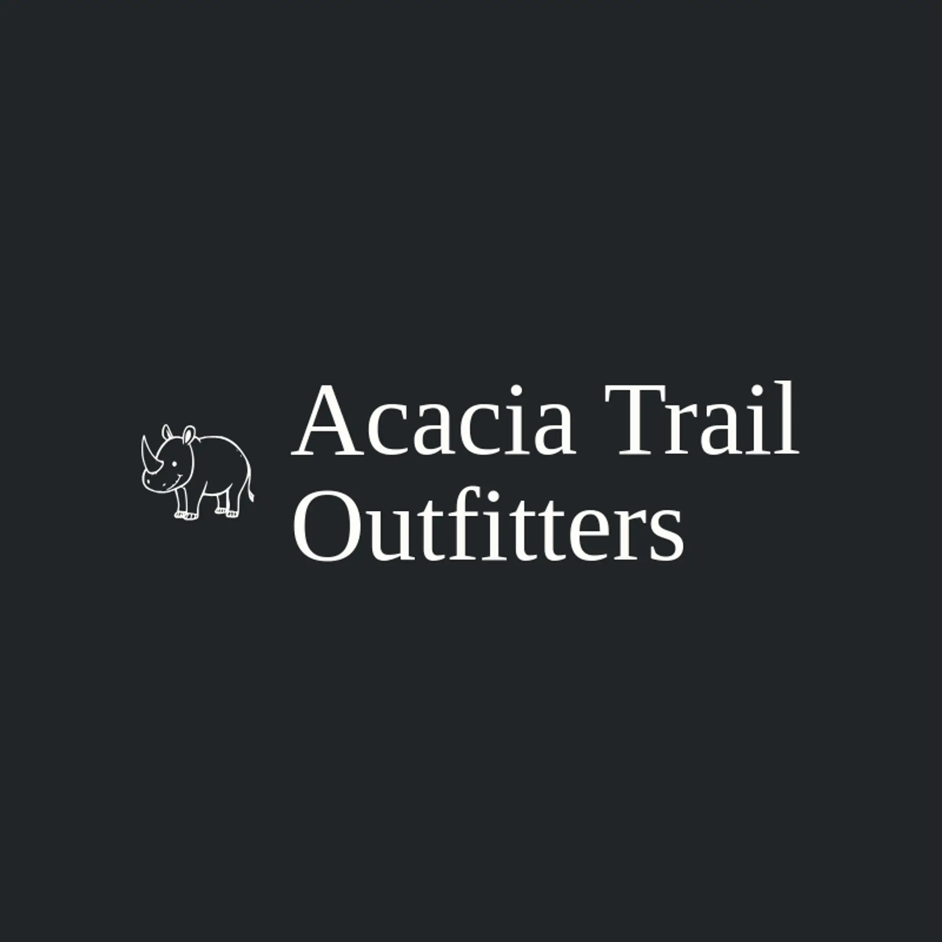 Acacia Trail Outfitters logo for rhino