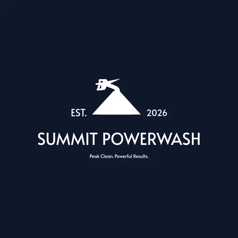 The pressure washing name Summit PowerWash as a branded logo with a single color icon