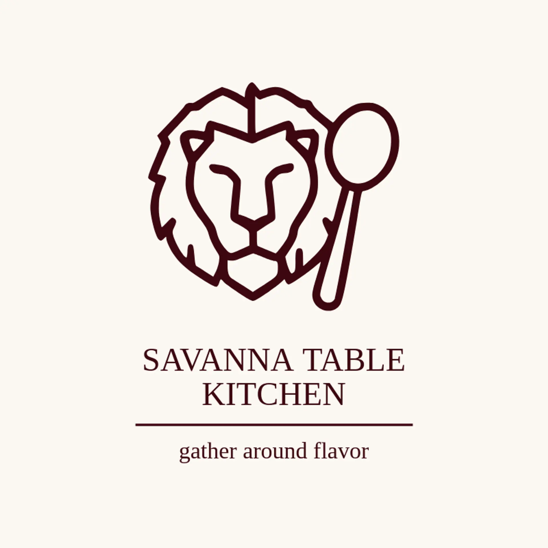 Savanna Table Kitchen logo for lion head