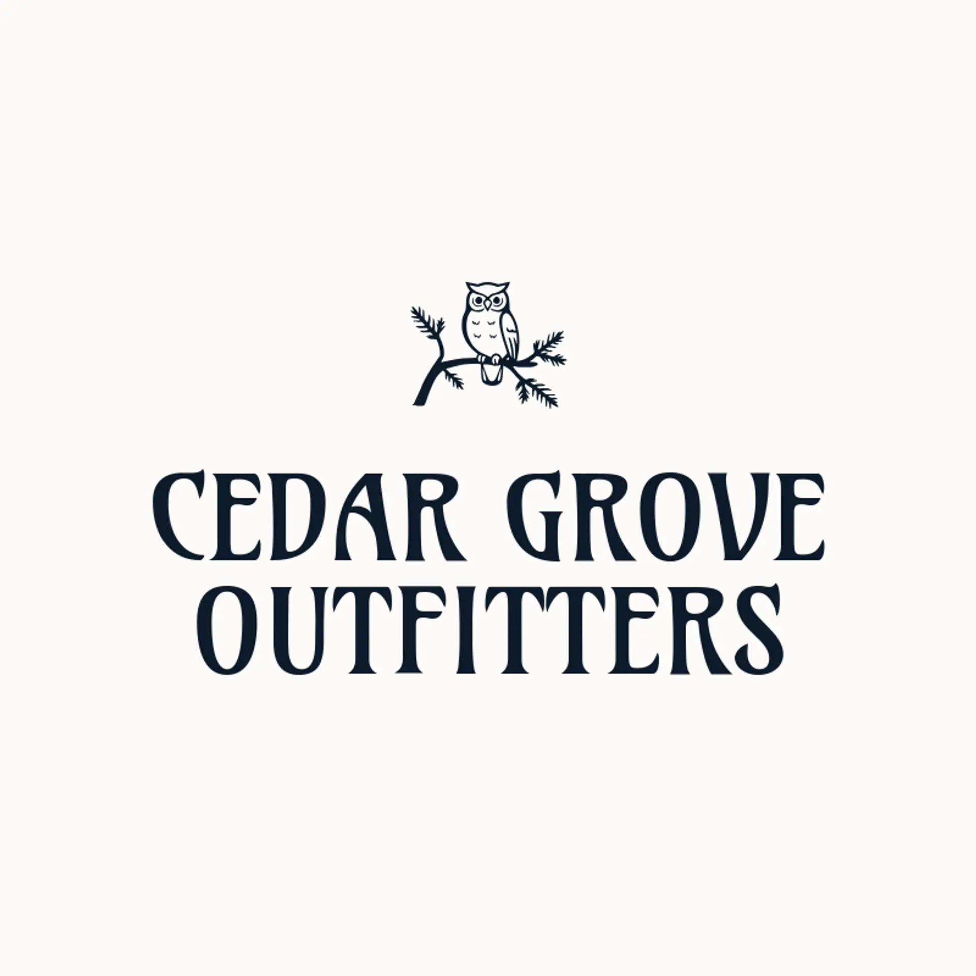 Cedar Grove Outfitters logo for evergreen