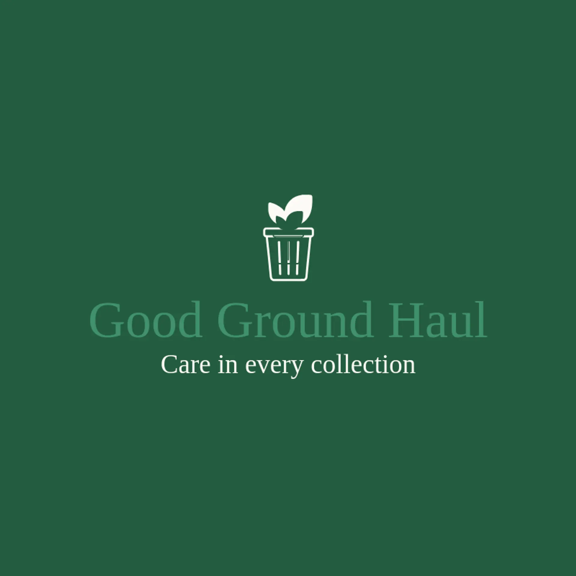 Good Ground Haul logo for trash