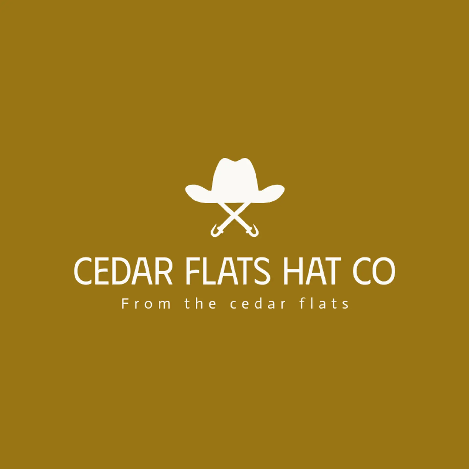 Cedar Flats Hat Co logo for cowboy hat