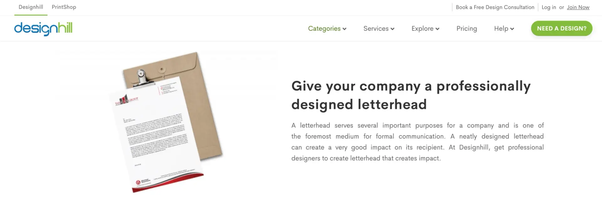 Designhill letterhead templates
