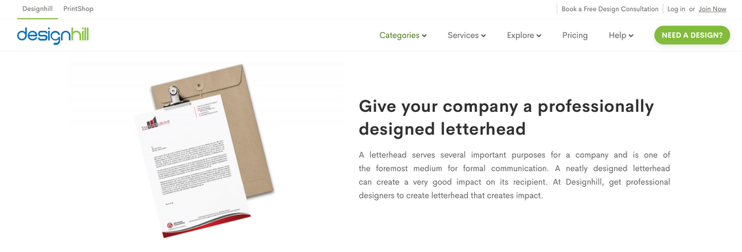 Designhill letterhead templates