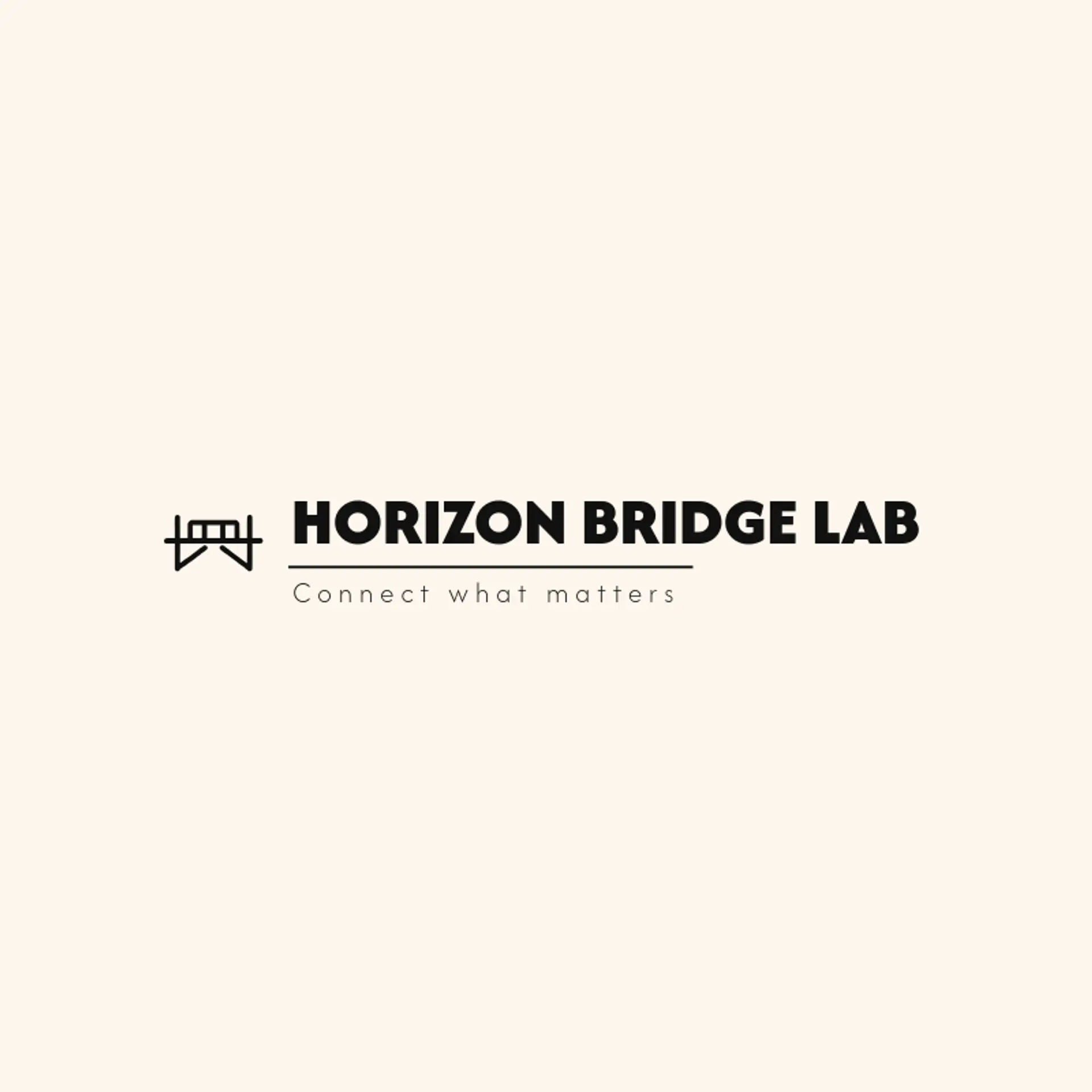Horizon Bridge Lab logo for negative space