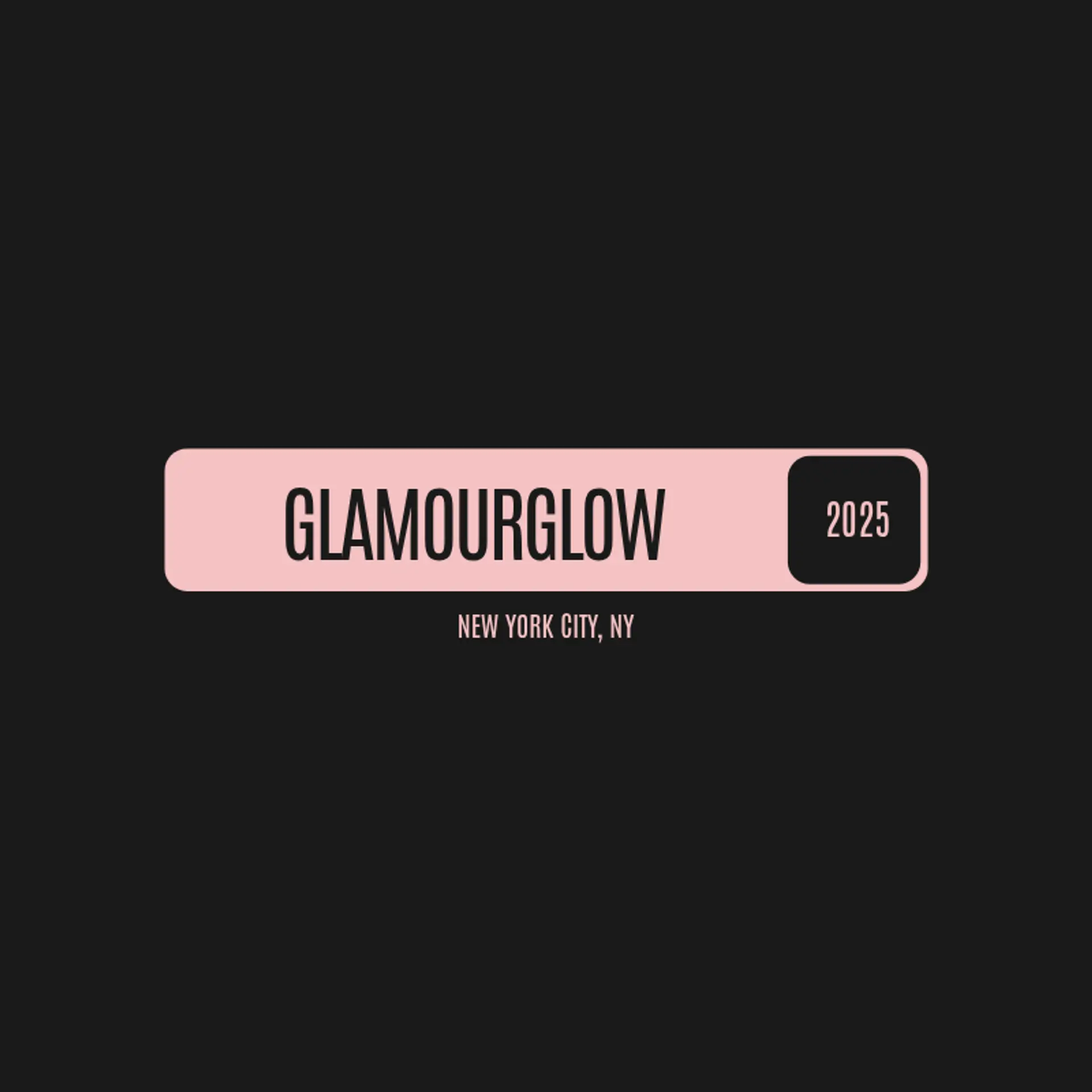 GlamourGlow logo for fashion show