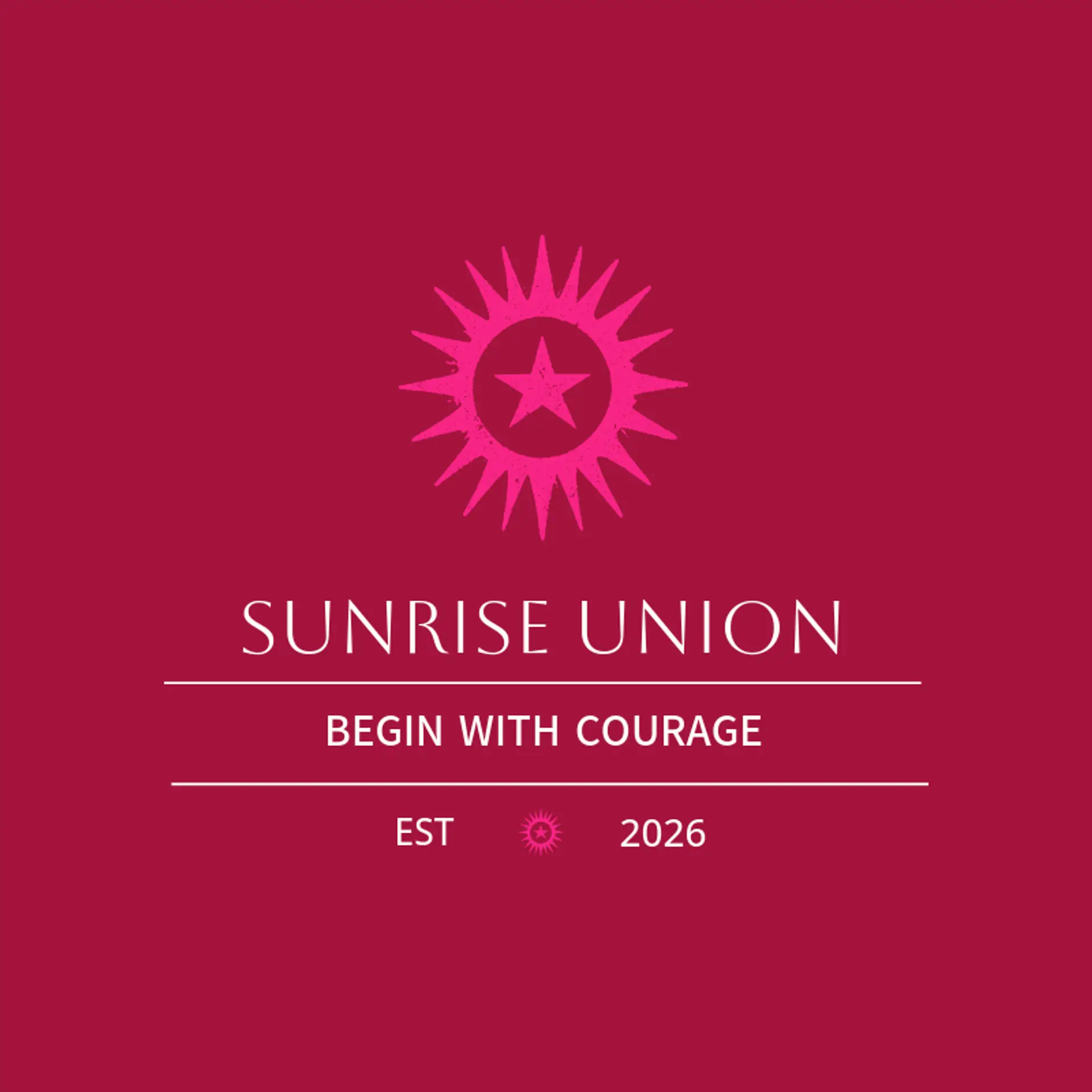 Sunrise Union logo for indian flag