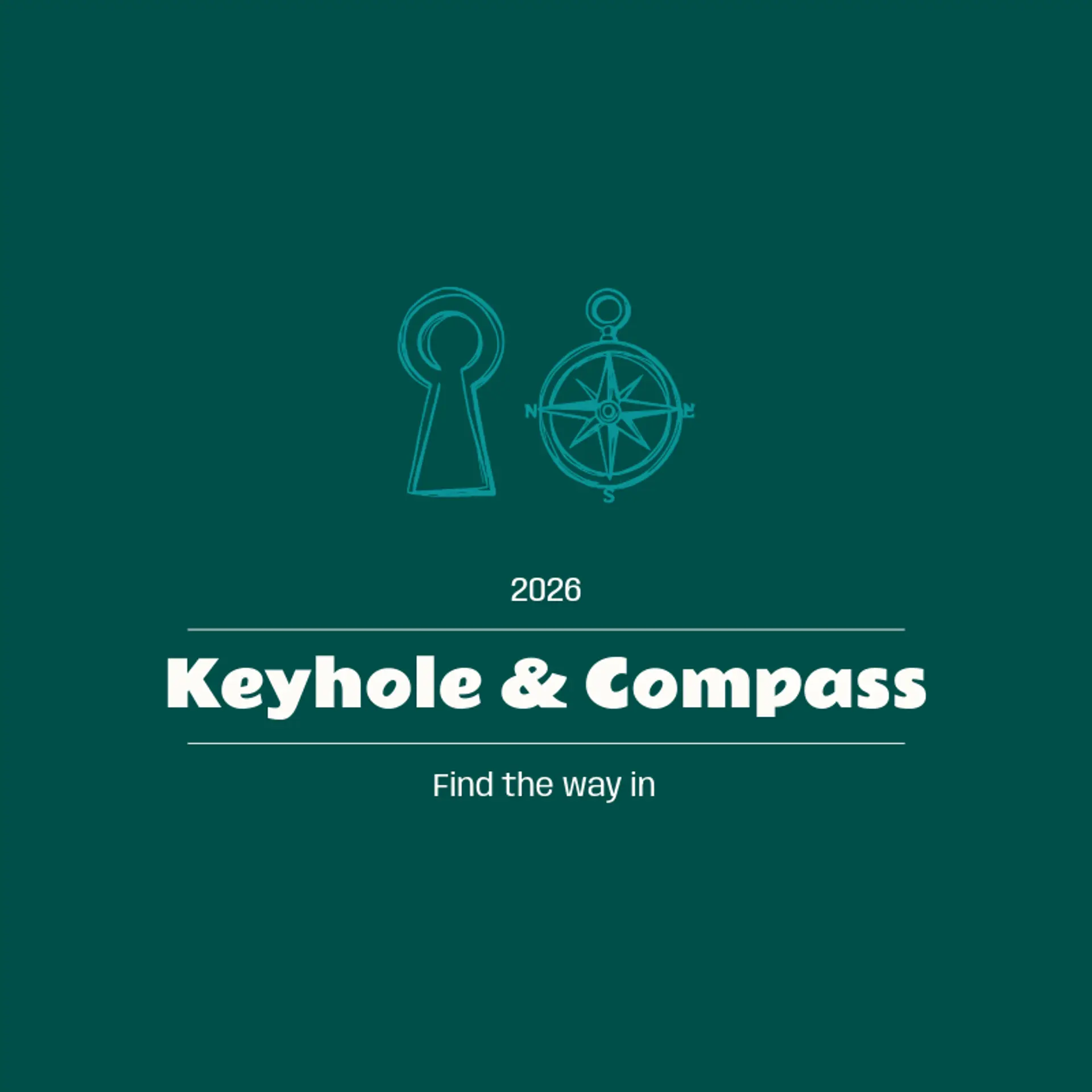 Keyhole & Compass logo for detective