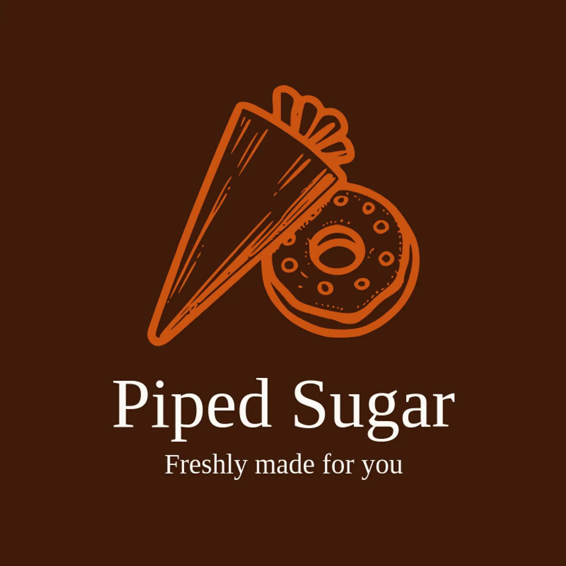 Piped Sugar logo for donut