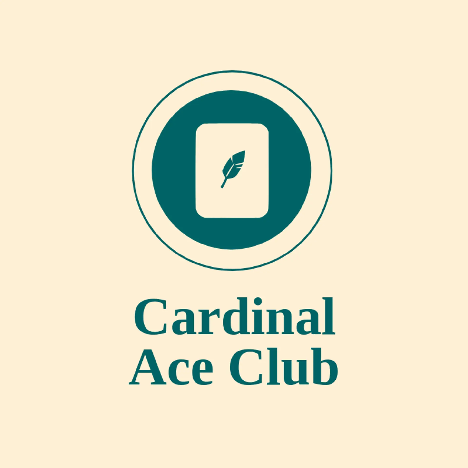 Cardinal Ace Club logo for playing cards