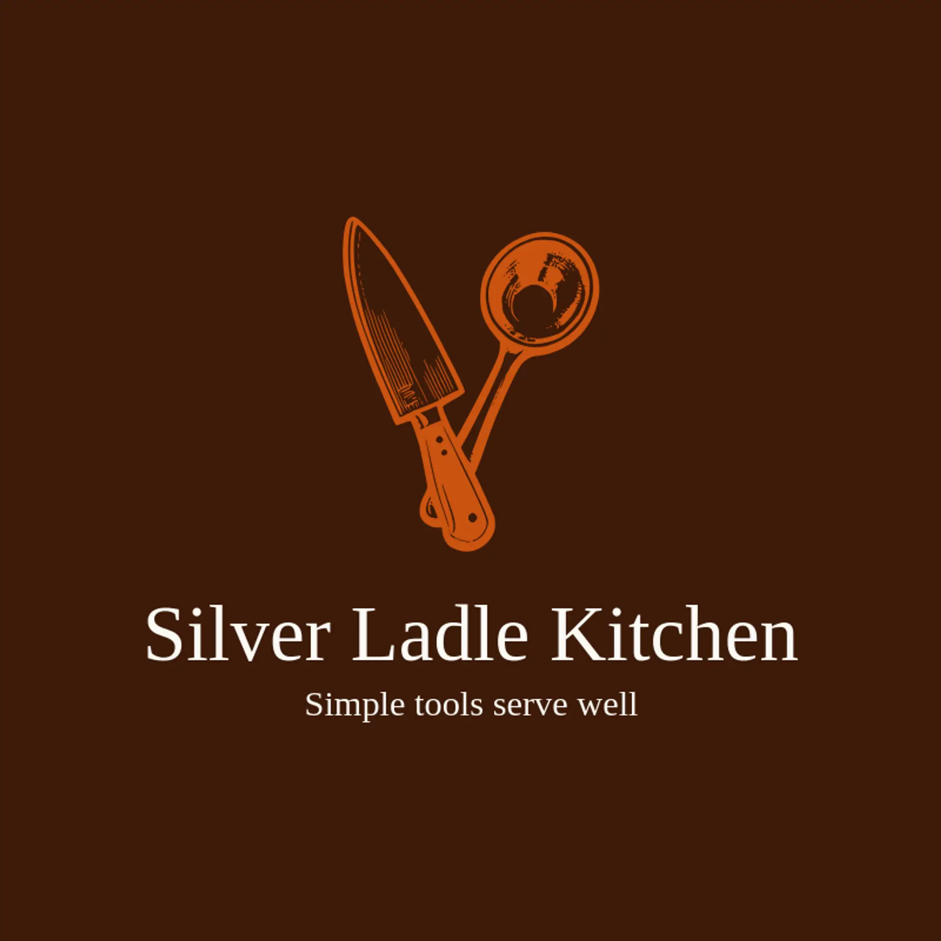 Silver Ladle Kitchen logo for knife