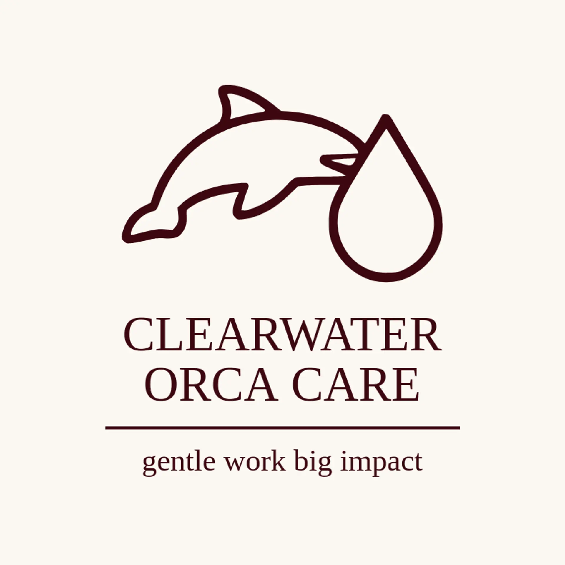 Clearwater Orca Care logo for orca