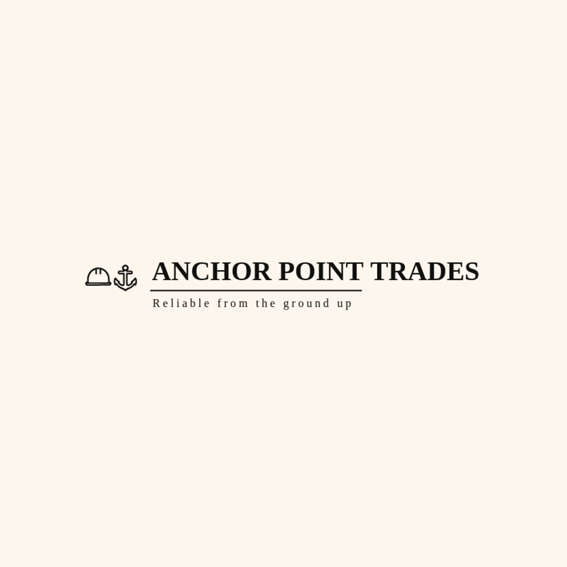 Anchor Point Trades logo for hard hat