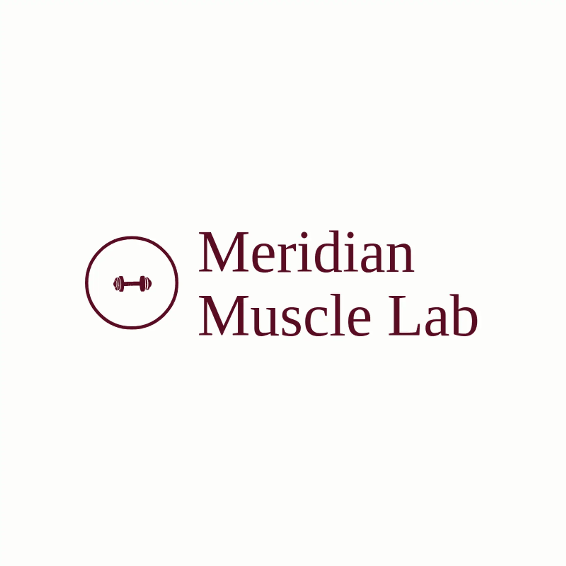 Meridian Muscle Lab logo for dumbbell