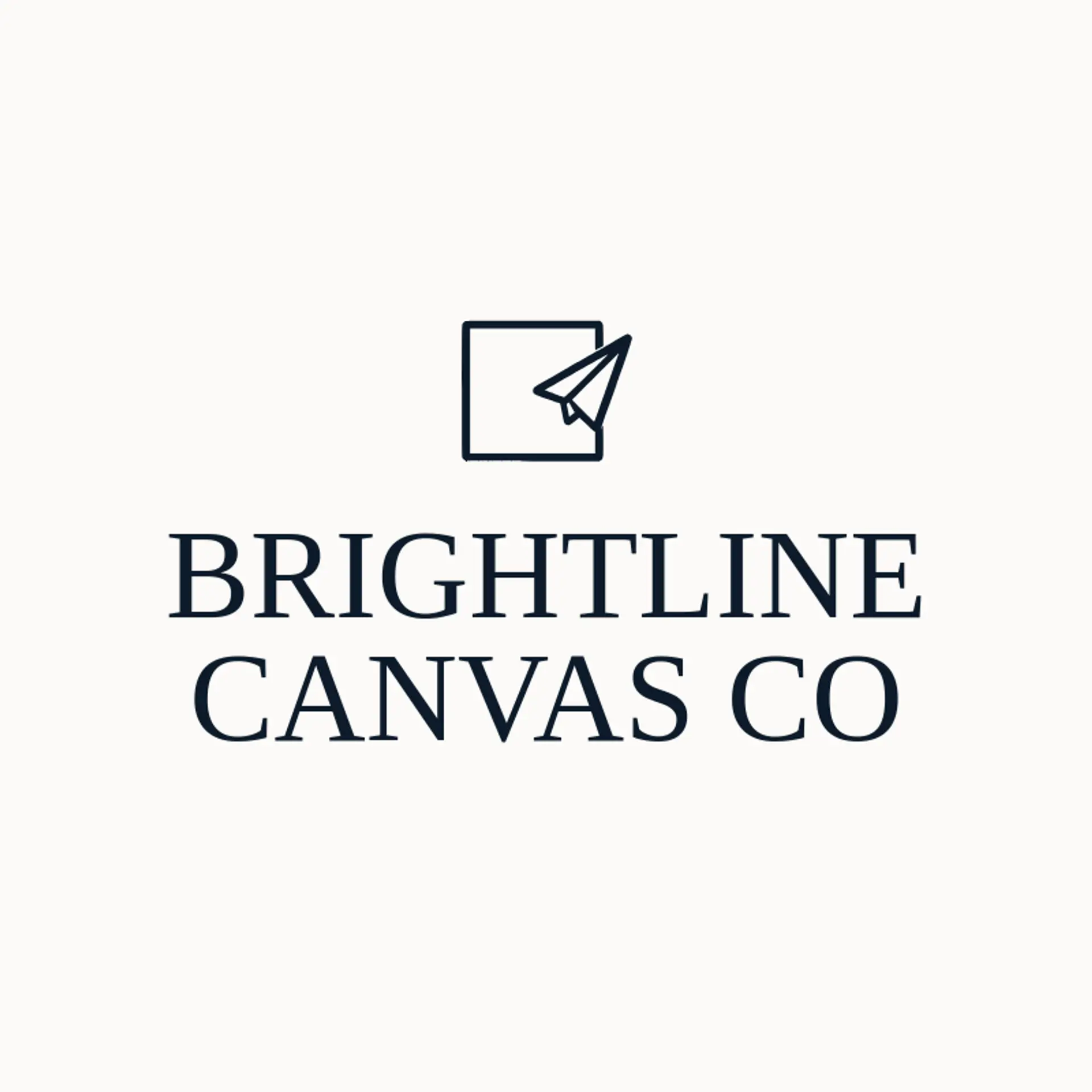 Brightline Canvas Co logo for canvas