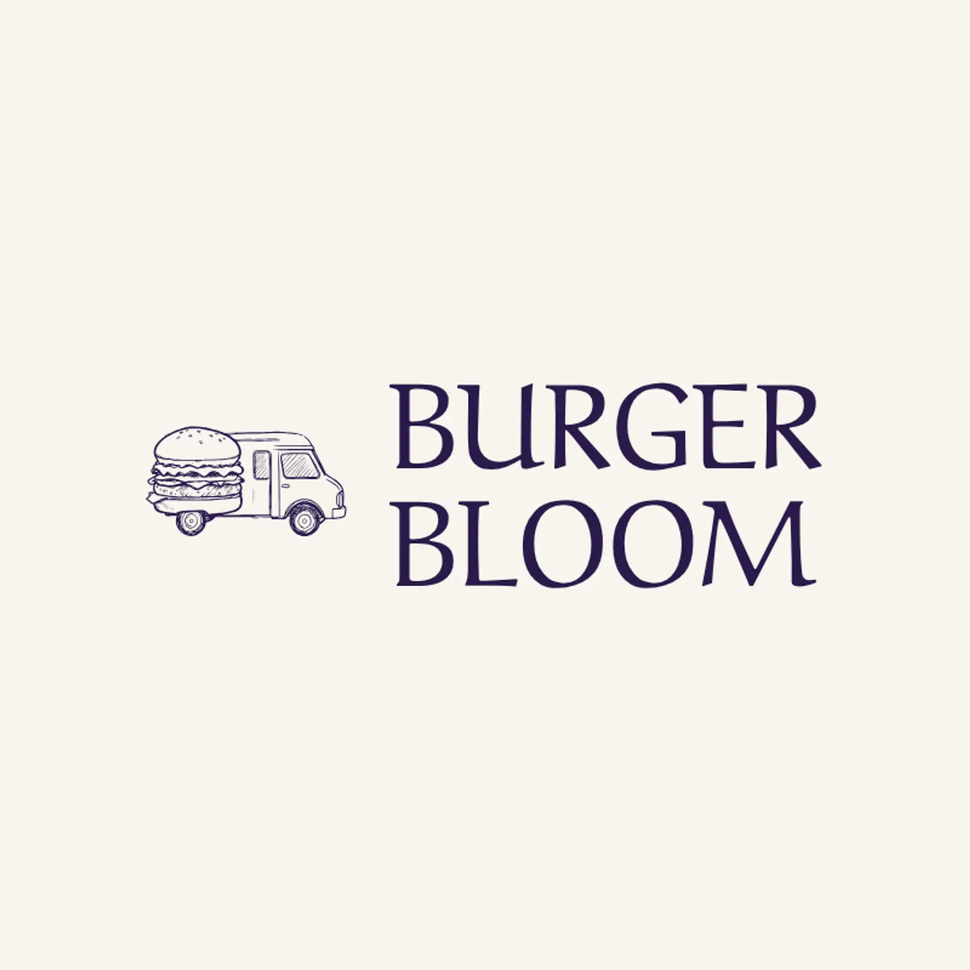 Burger Bloom logo for food truck