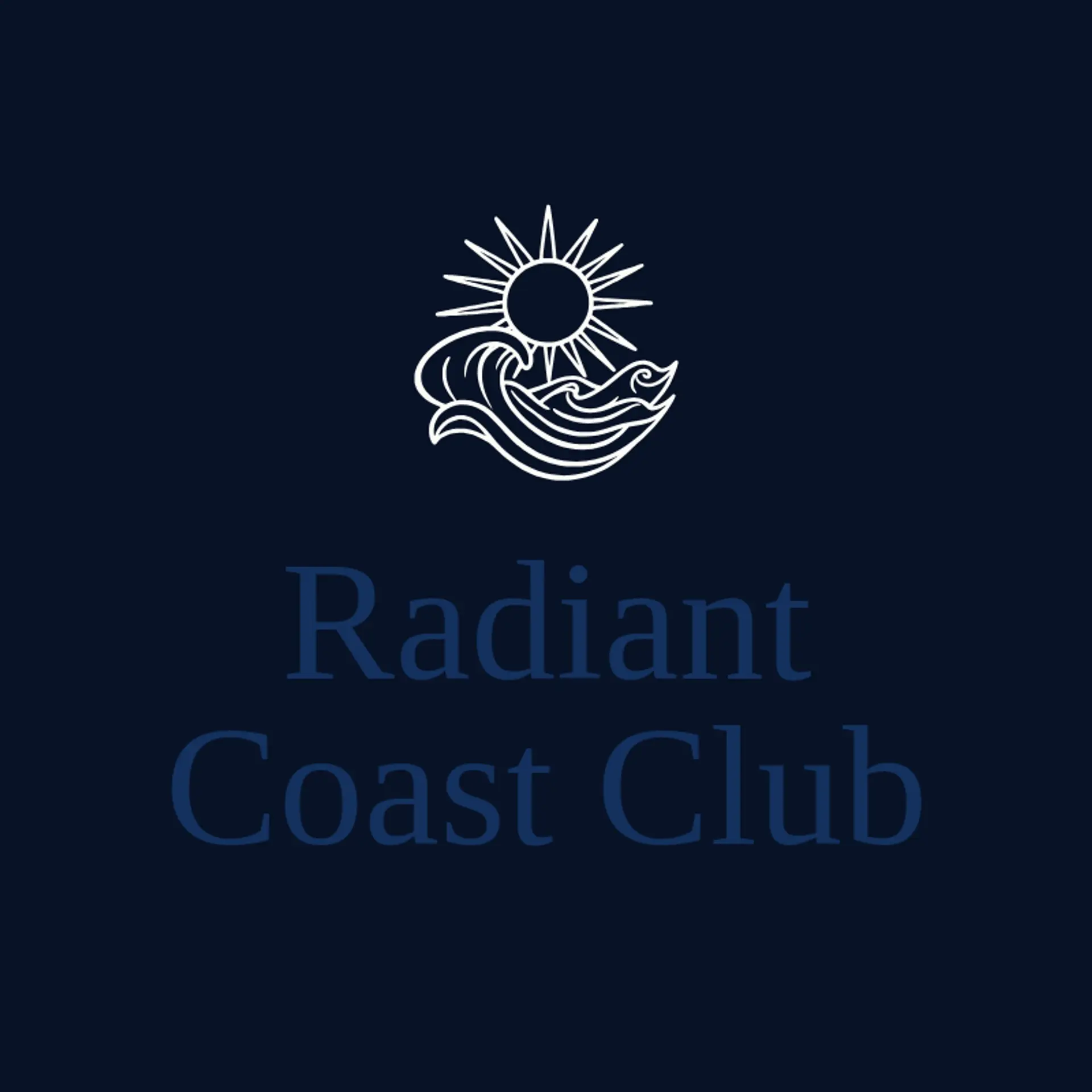 Radiant Coast Club logo for sunset