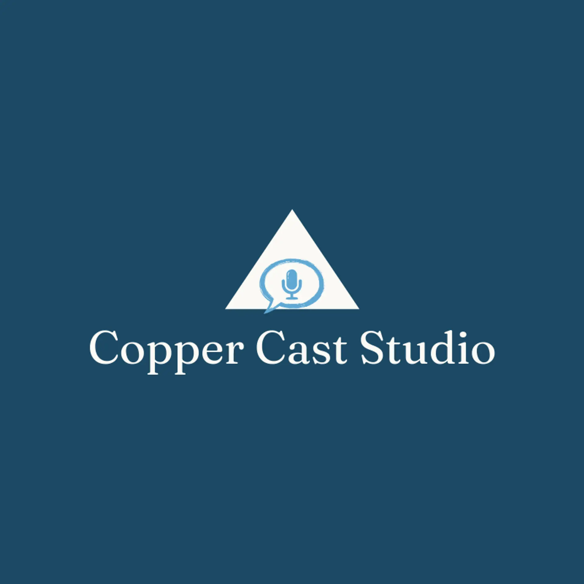 Copper Cast Studio logo for microphone