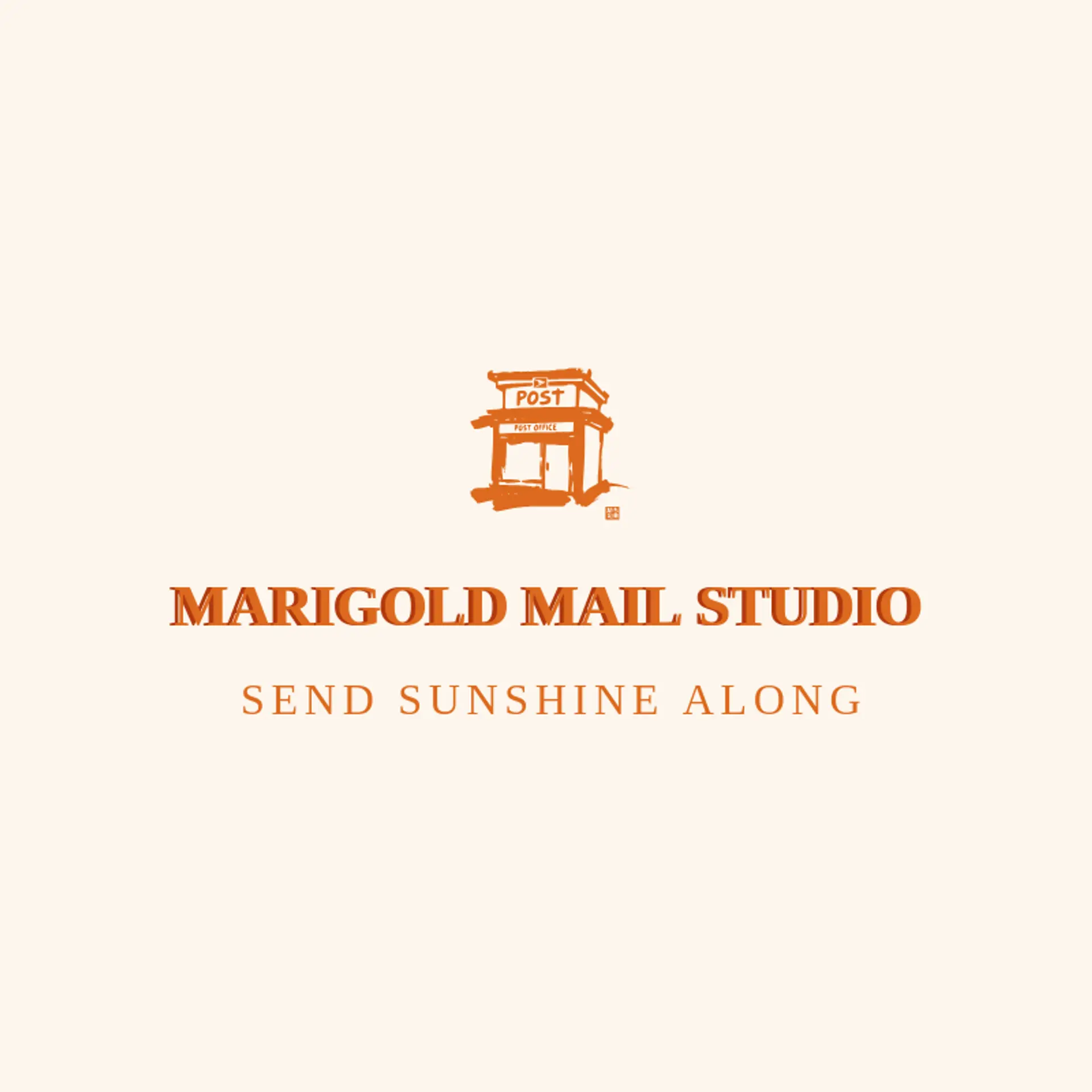 Marigold Mail Studio logo for post office