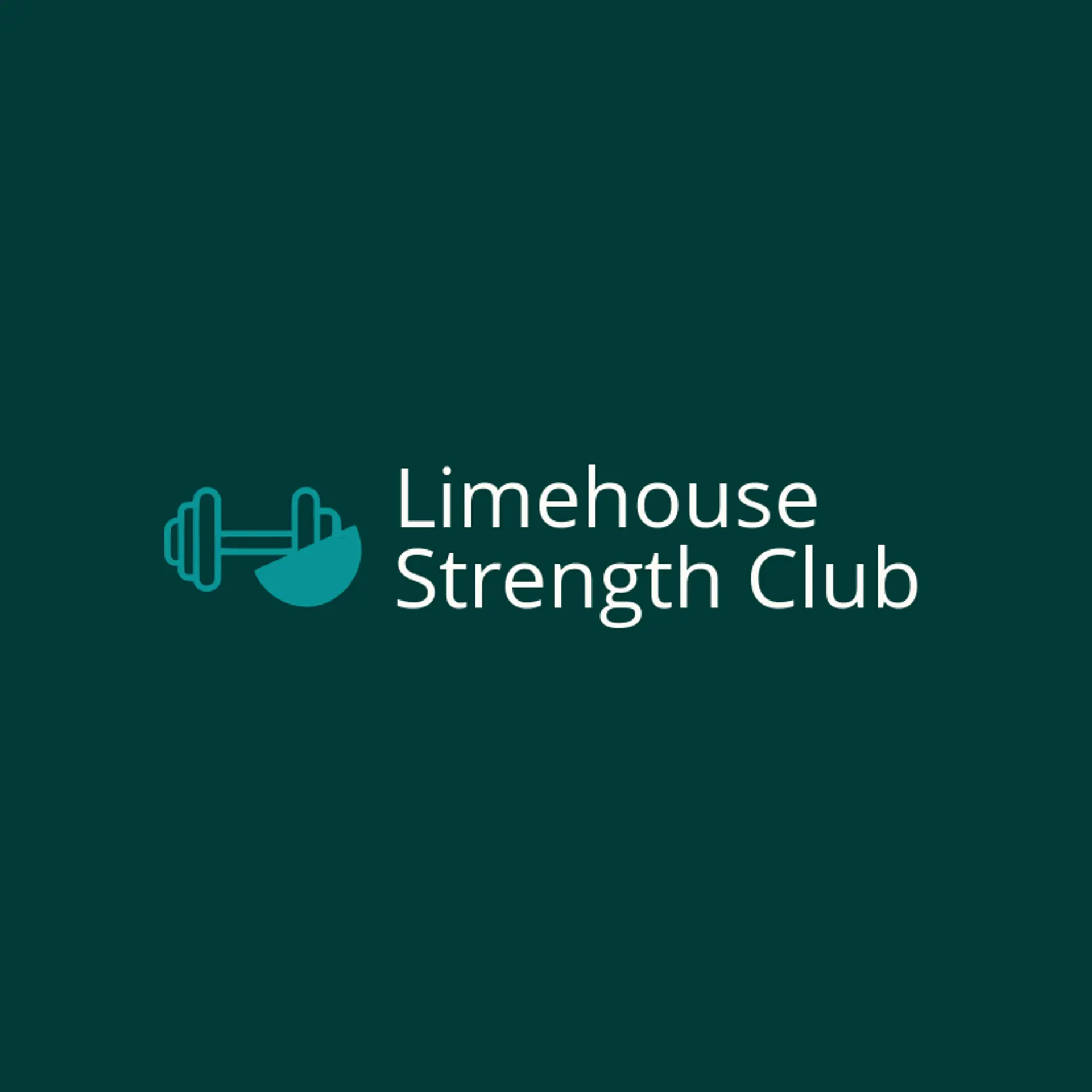 Limehouse Strength Club logo for dumbbell