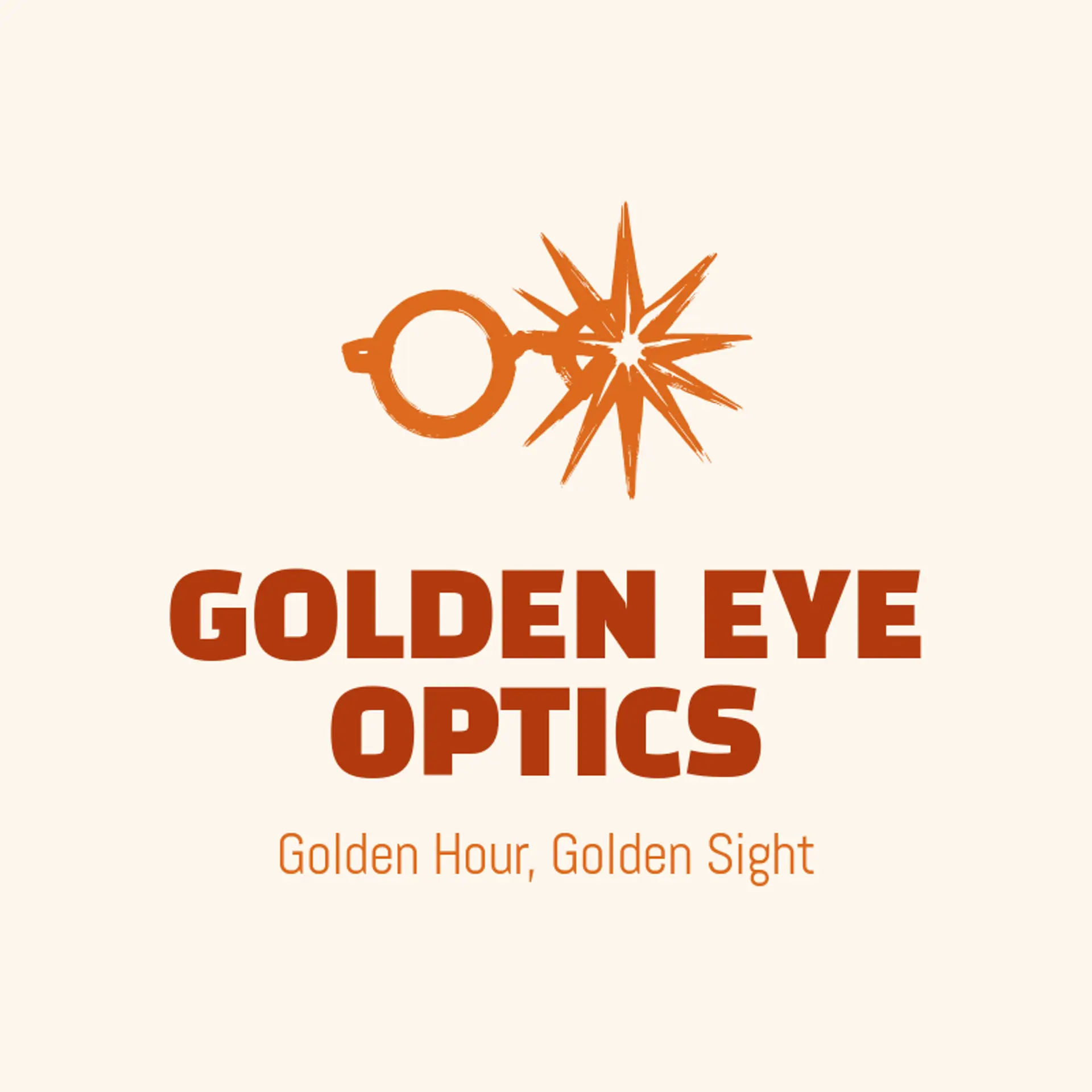 Golden Eye Optics logo for glasses