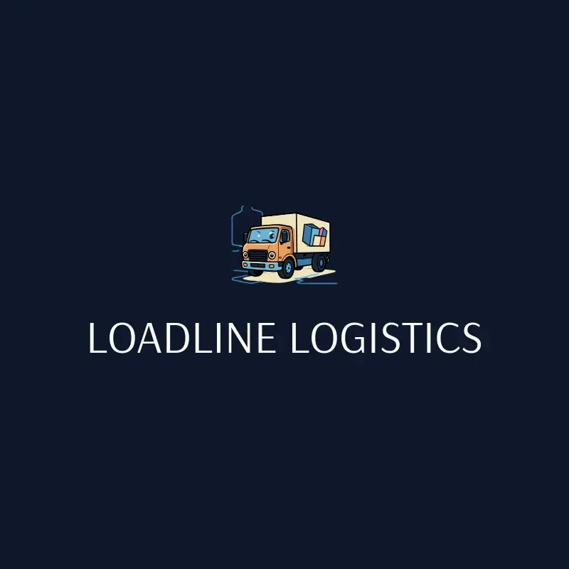 The moving company name LoadLine Logistics as a branded logo with a color icon