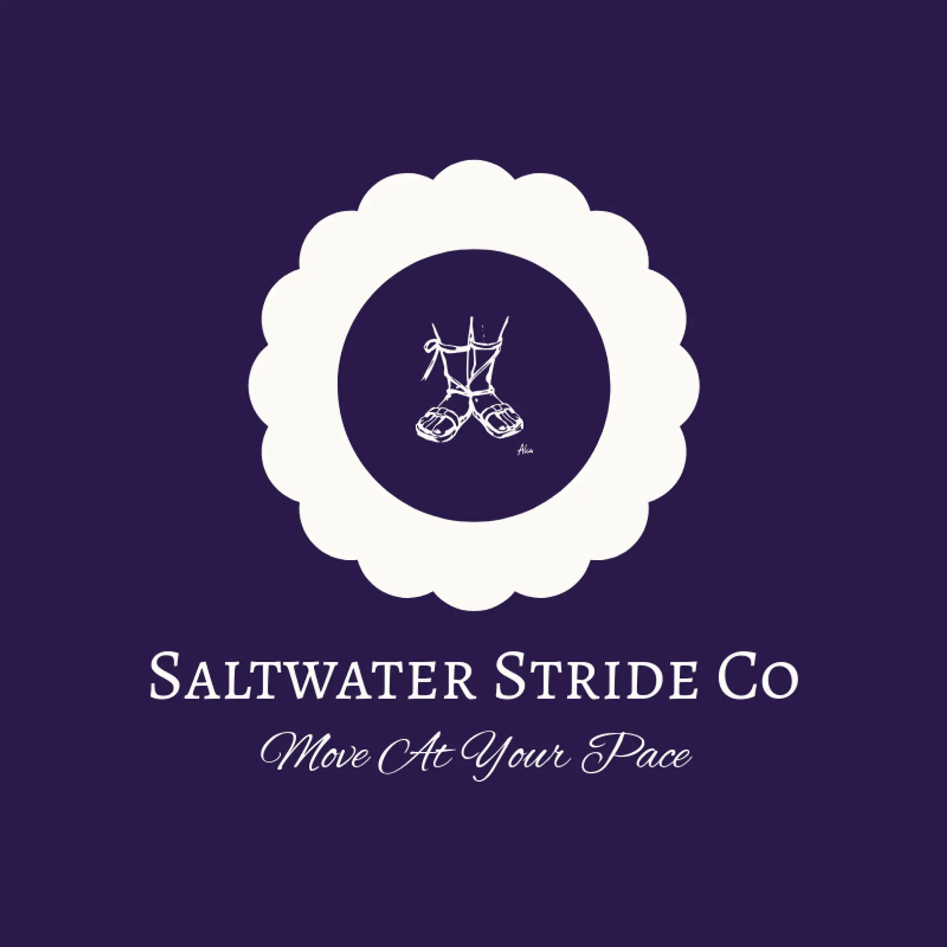 Saltwater Stride Co logo for sandals