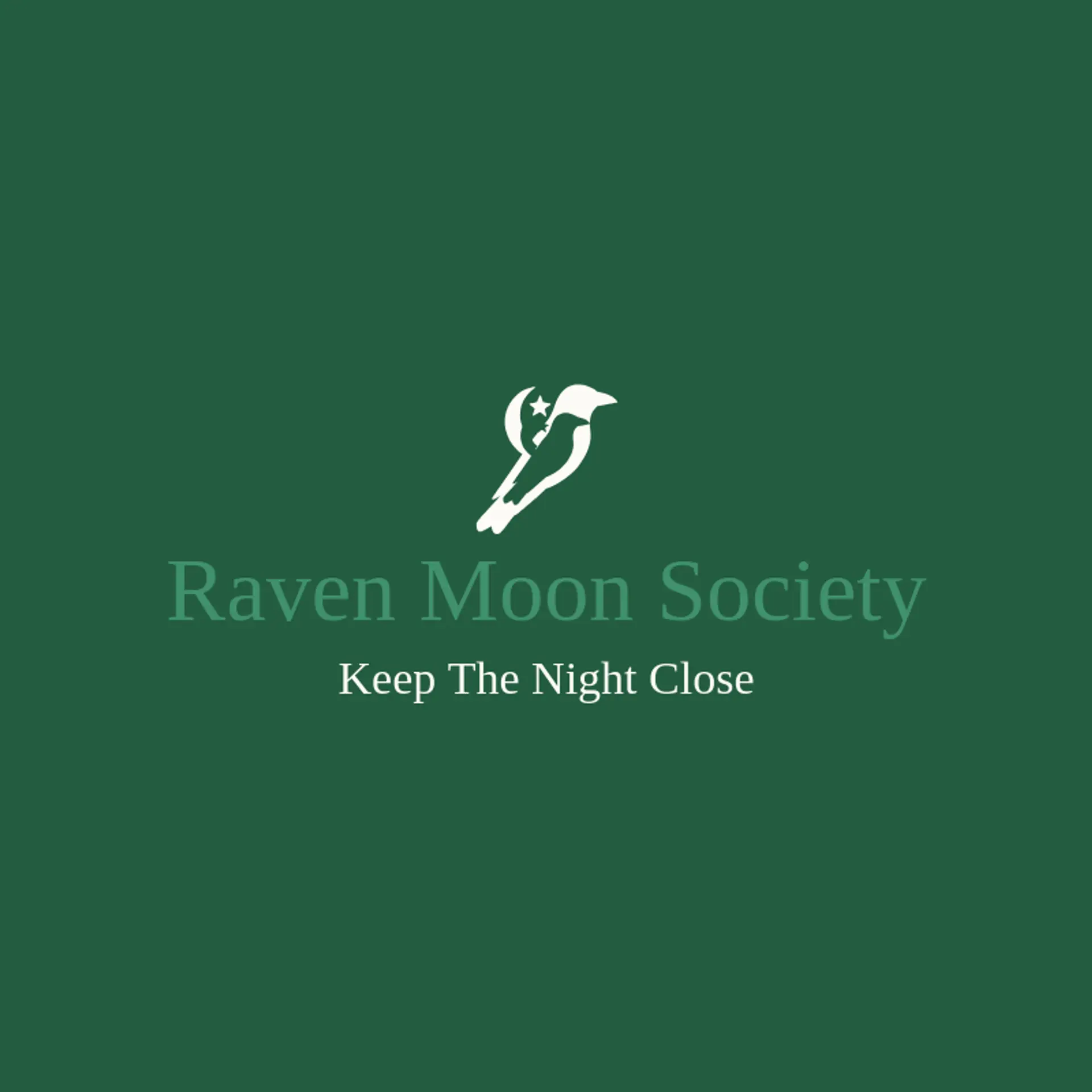 Raven Moon Society logo for raven