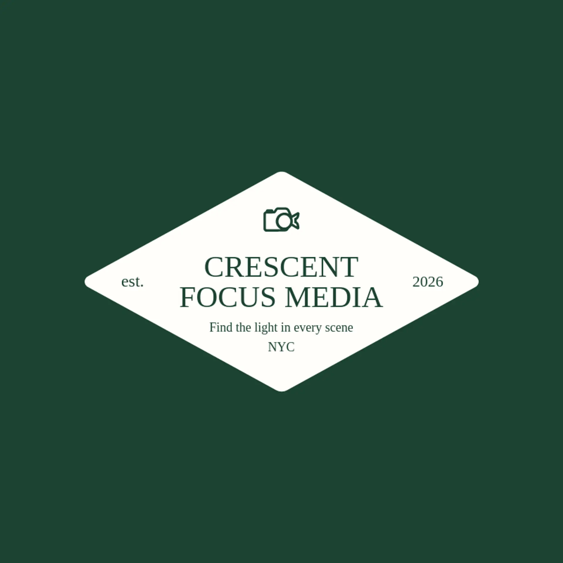 Crescent Focus Media logo for video camera